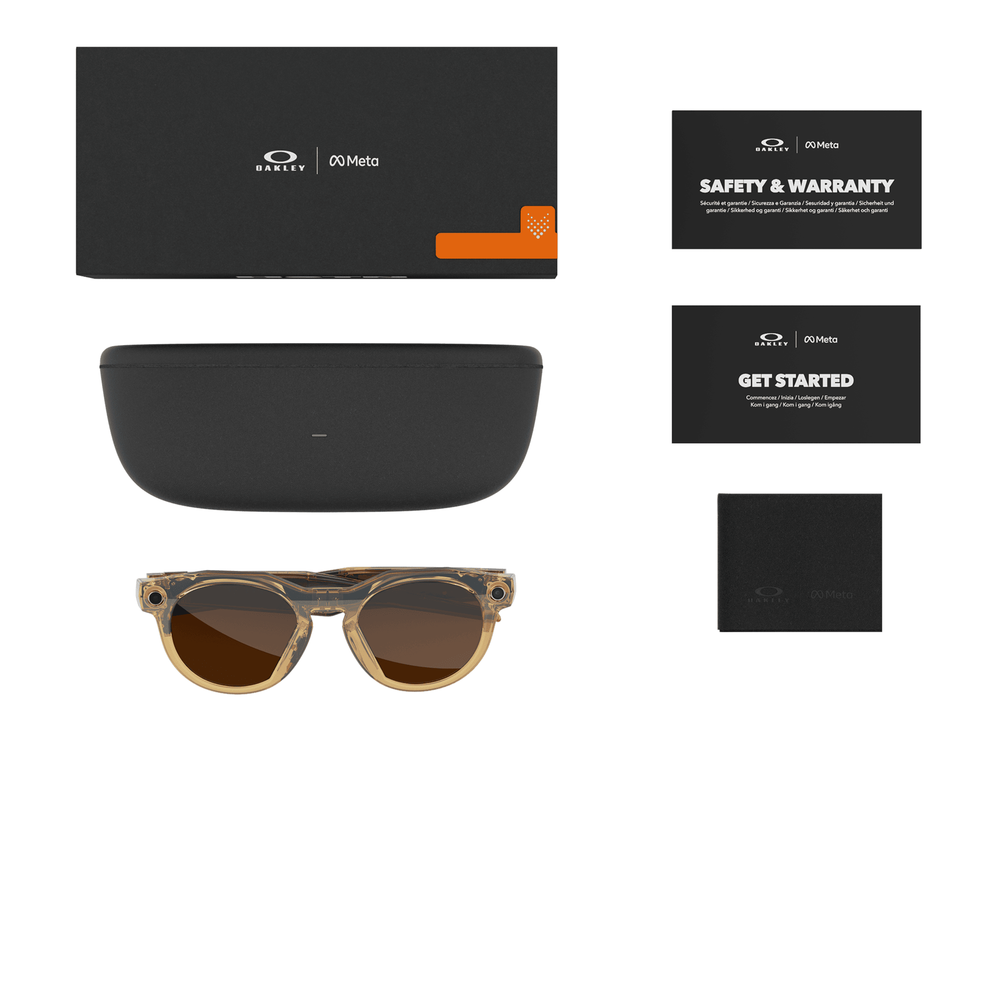 Oakley Meta HSTN AI Glasses with Light Curry Frame and Transitions
