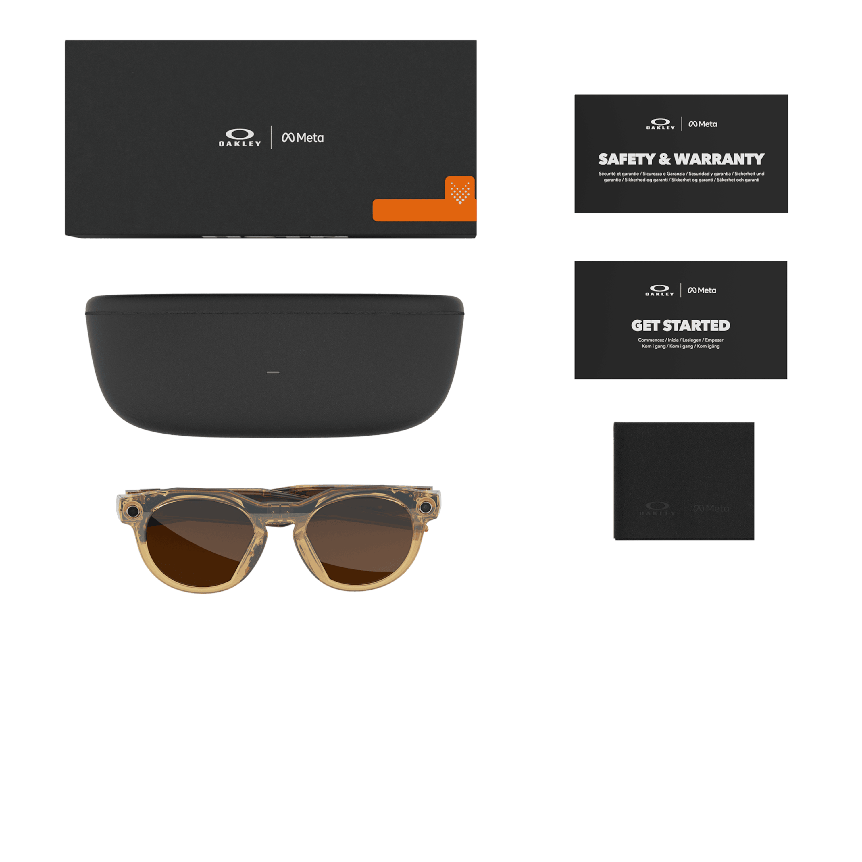 Oakley Meta HSTN AI Glasses with Light Curry Frame and Transitions