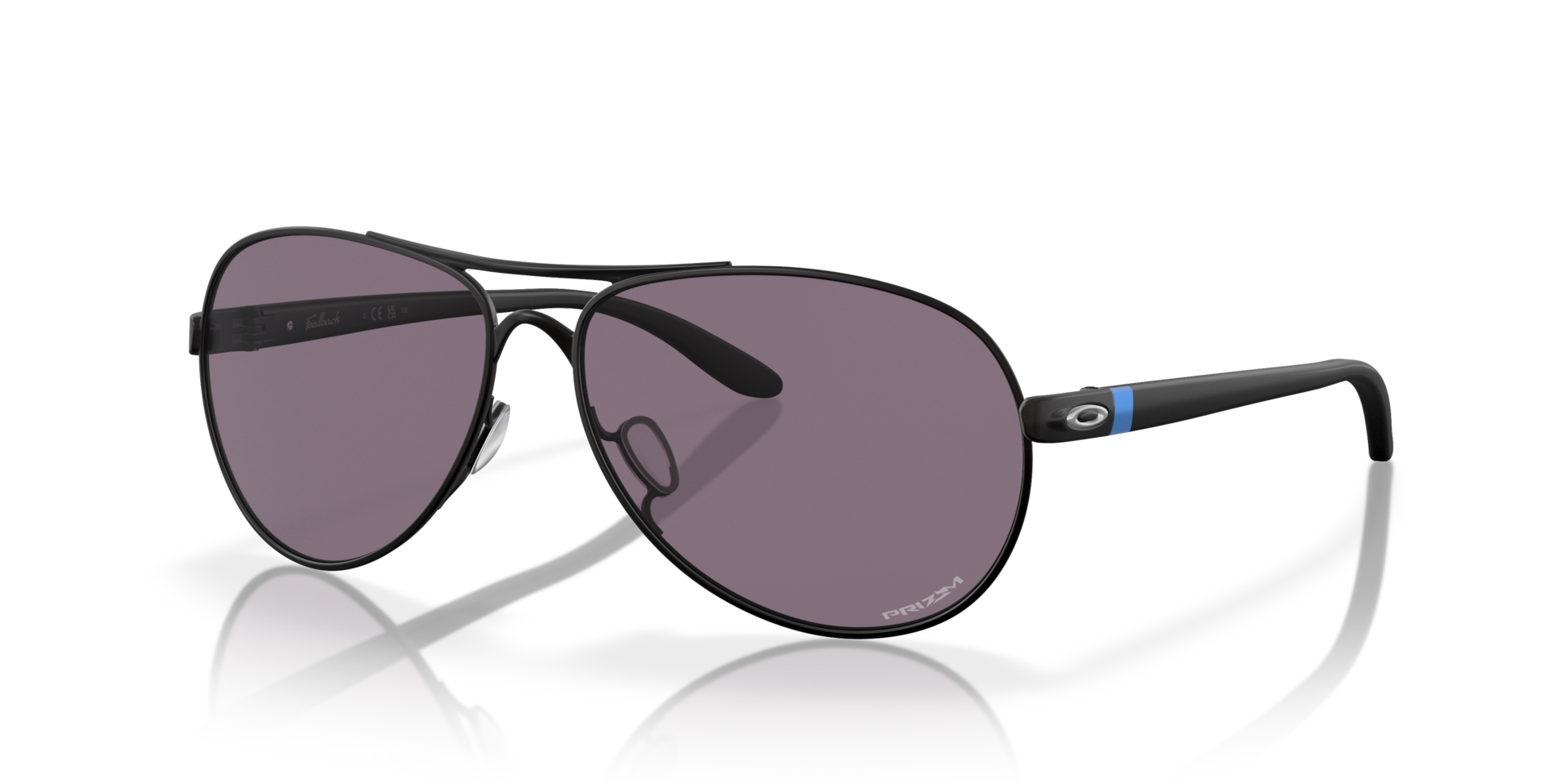 Oakley SI Feedback OO4079 Thin Blue Line Collection Prizm Grey Sunglasses for Ladies