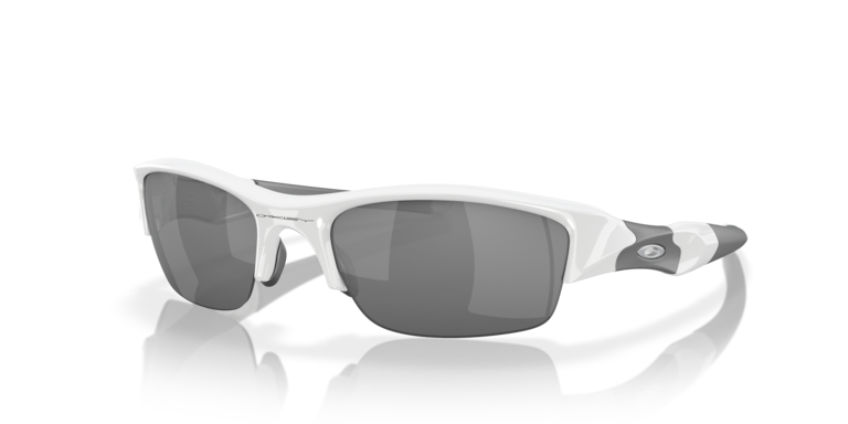 Oakley Flak Jacket® Sunglasses with Polished White Frame and Black