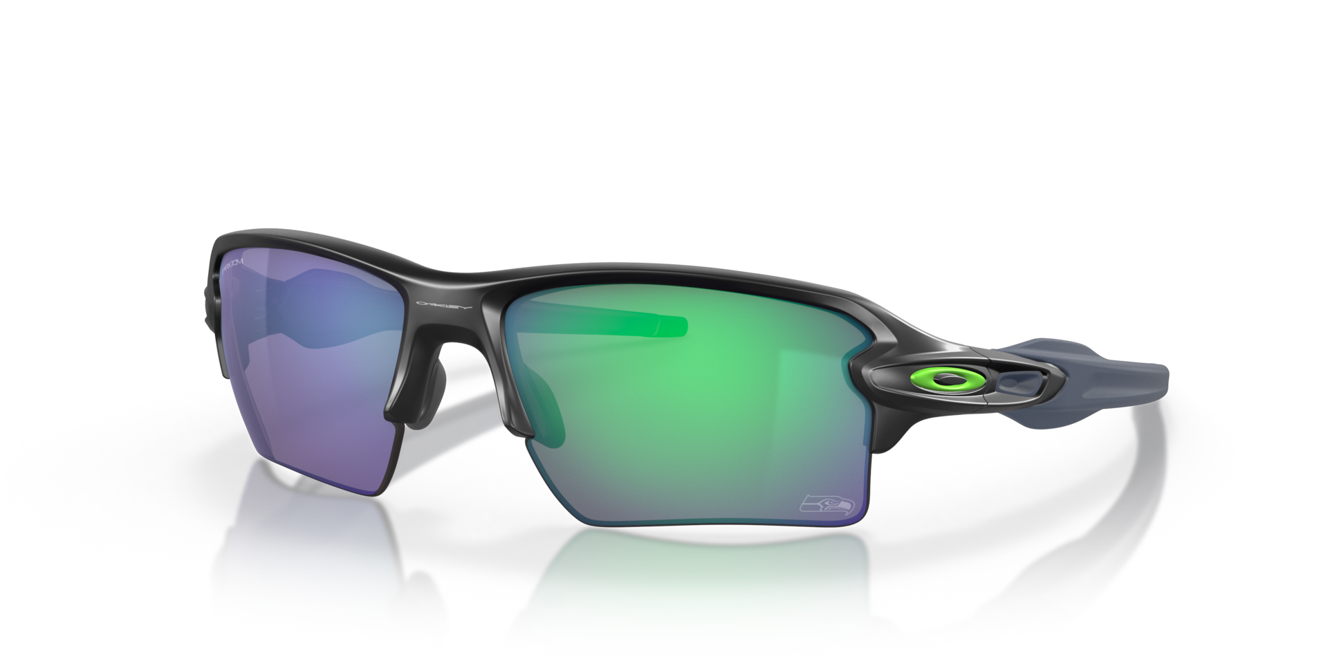Oakley Seattle Seahawks Flak® 2.0 XL Sunglasses with Matte Black