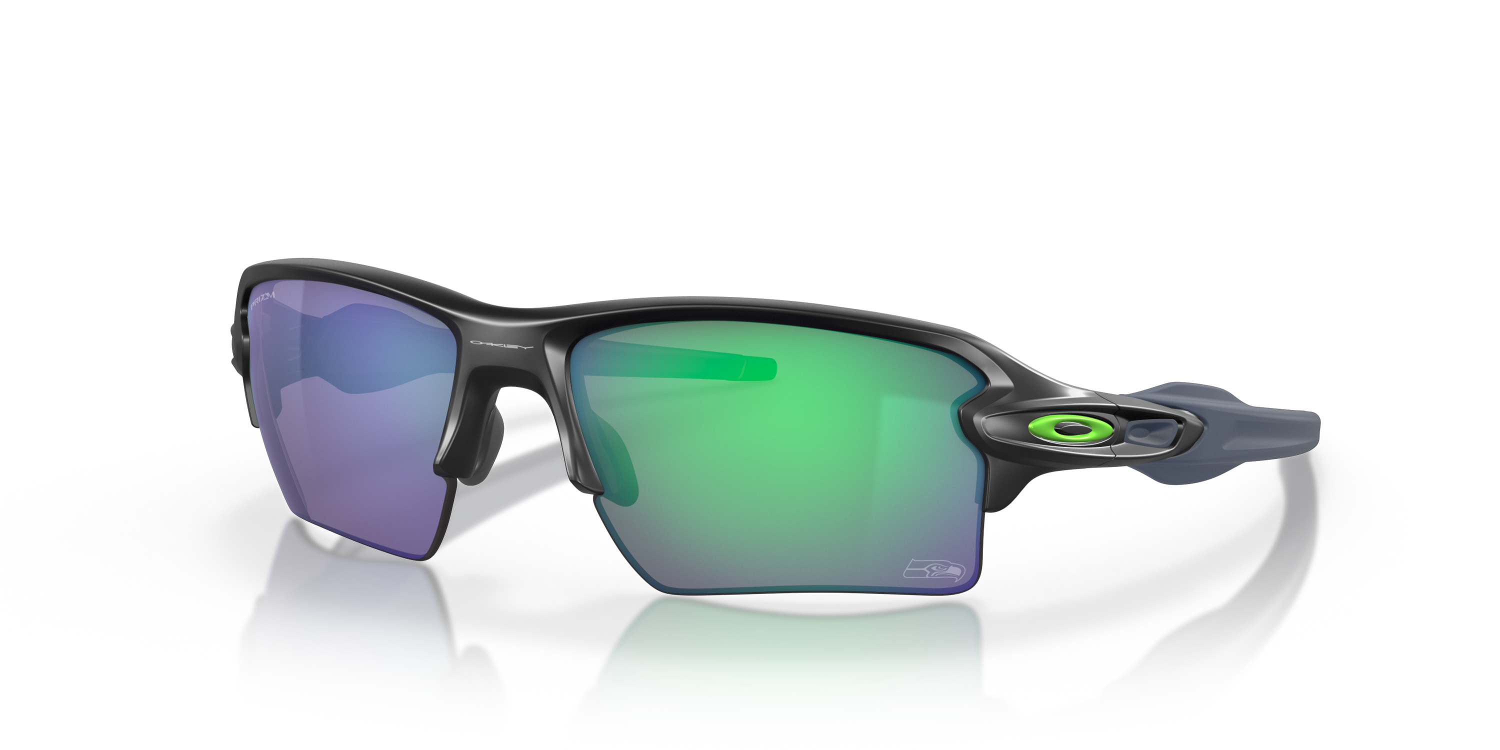 Oakley Seattle Seahawks Flak® 2.0 XL Sunglasses with Matte Black Frame ...