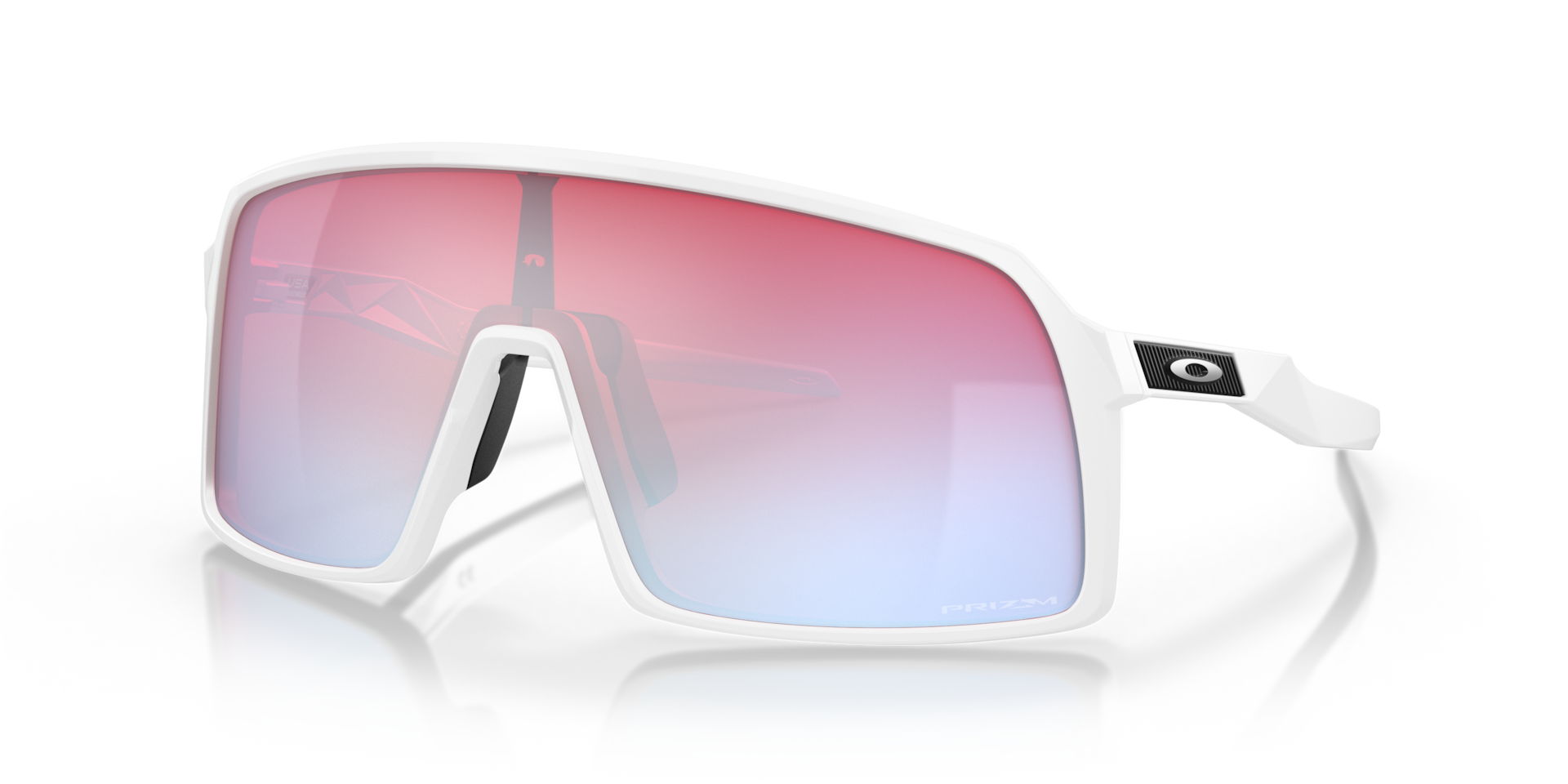 Sutro Prizm Snow Sapphire Lenses, Polished White Frame Sunglasses ...