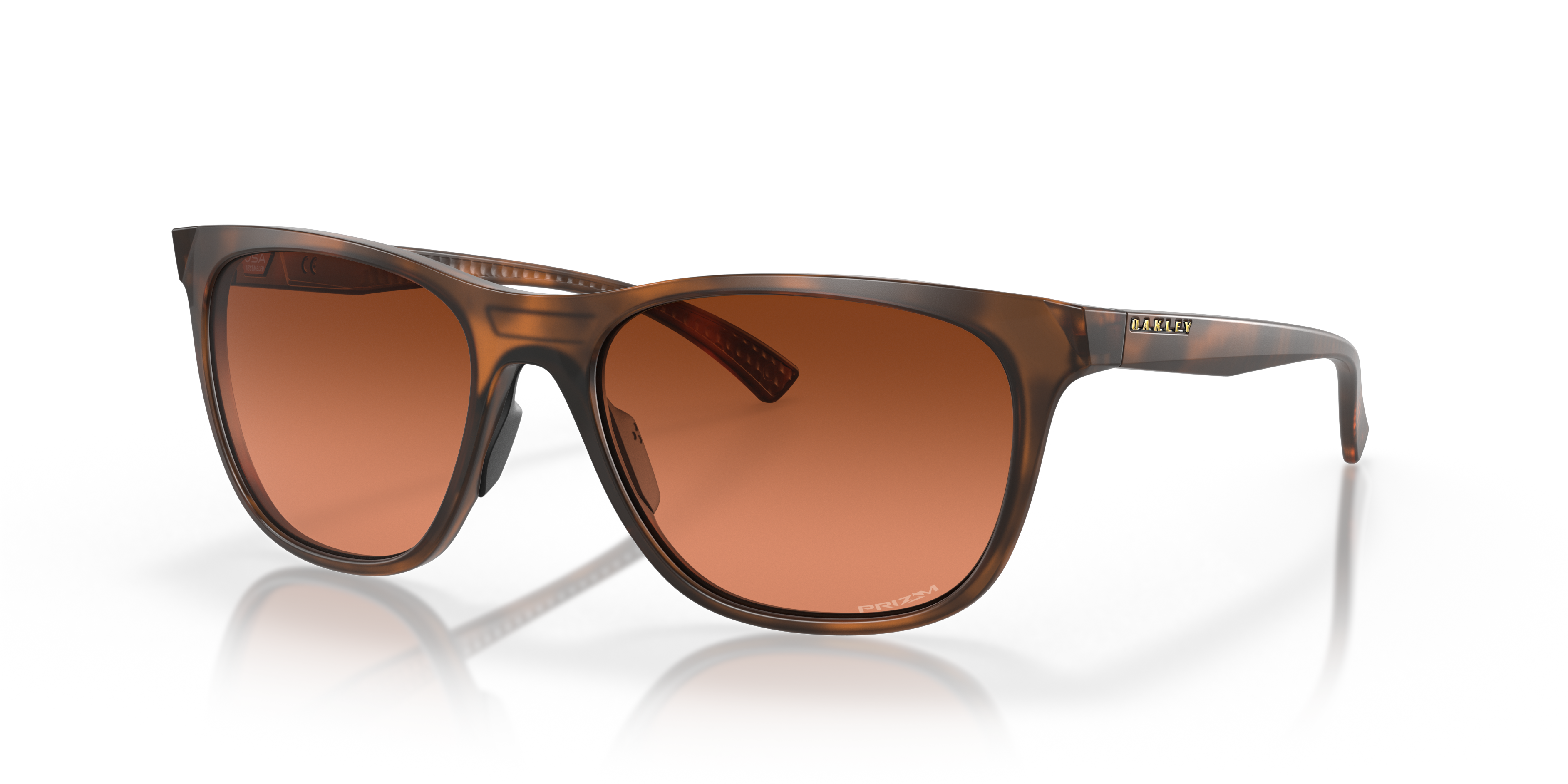 Oakley Leadline Sunglasses with Matte Brown Tortoise Frame and