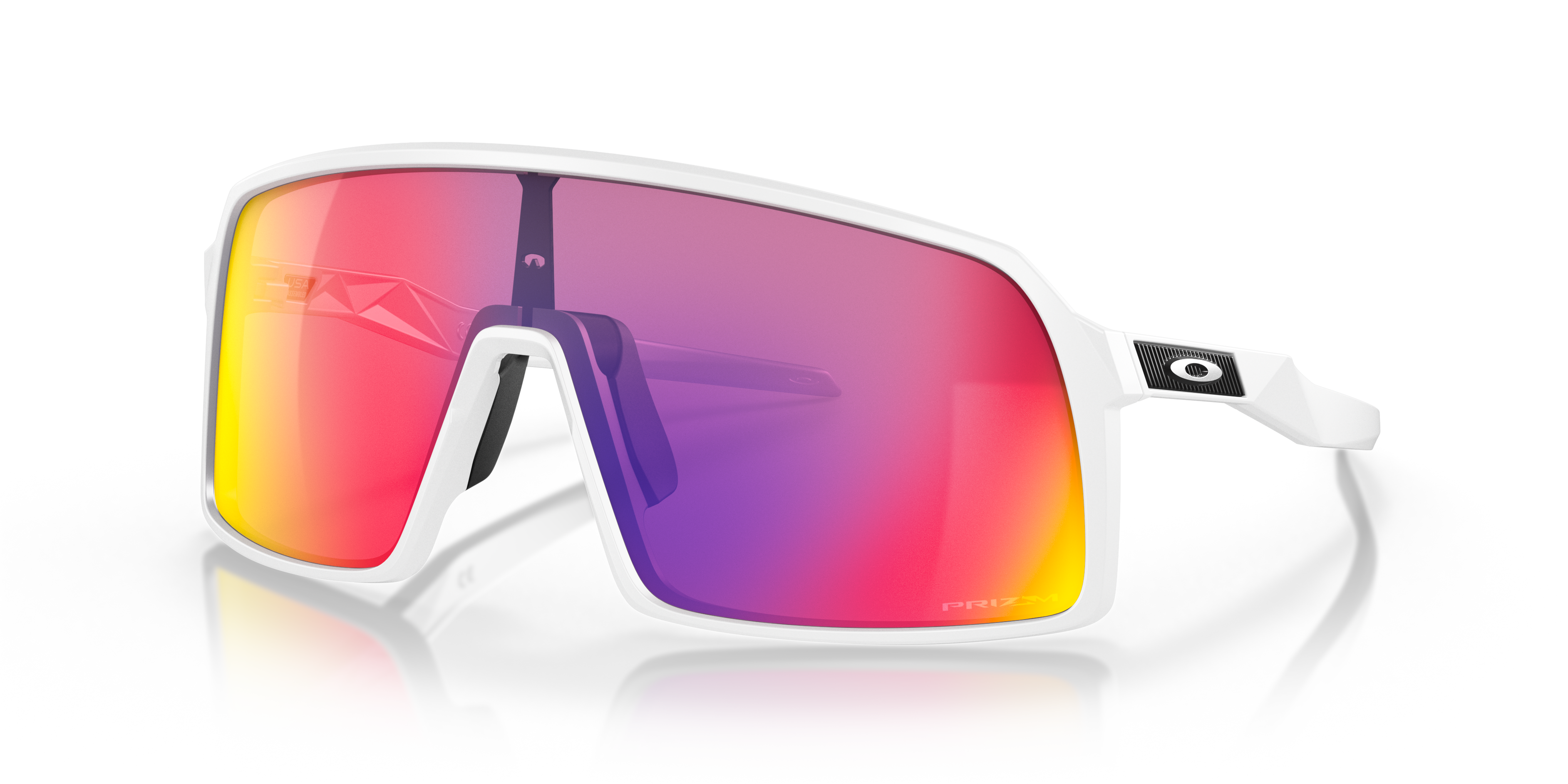 Sutro Prizm Road Lenses, Matte White Frame Sunglasses | Oakley