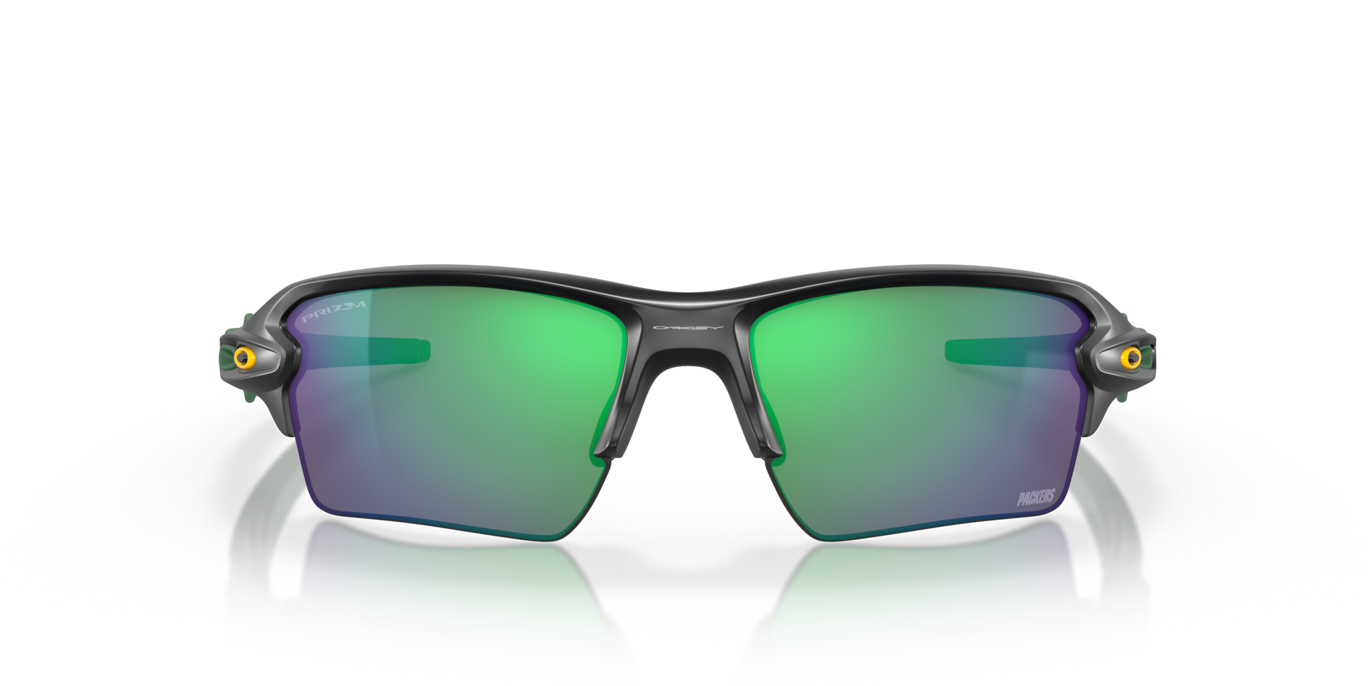 Oakley Green Bay Packers Flak® 2.0 XL Sunglasses with Matte Black