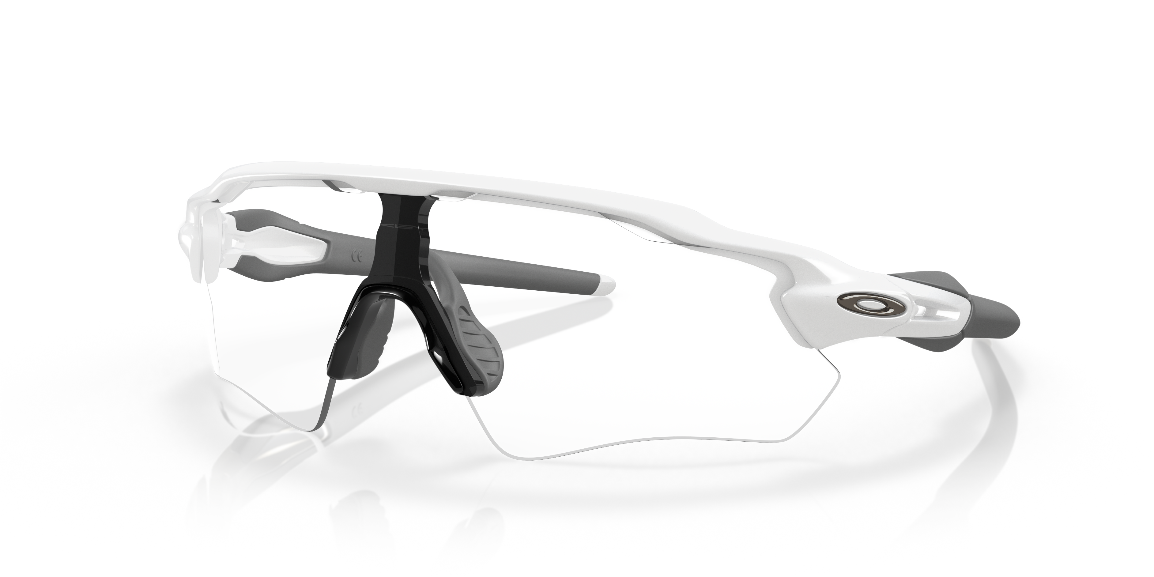 Radar® EV Path® Clear Lenses, Polished White Frame Sunglasses