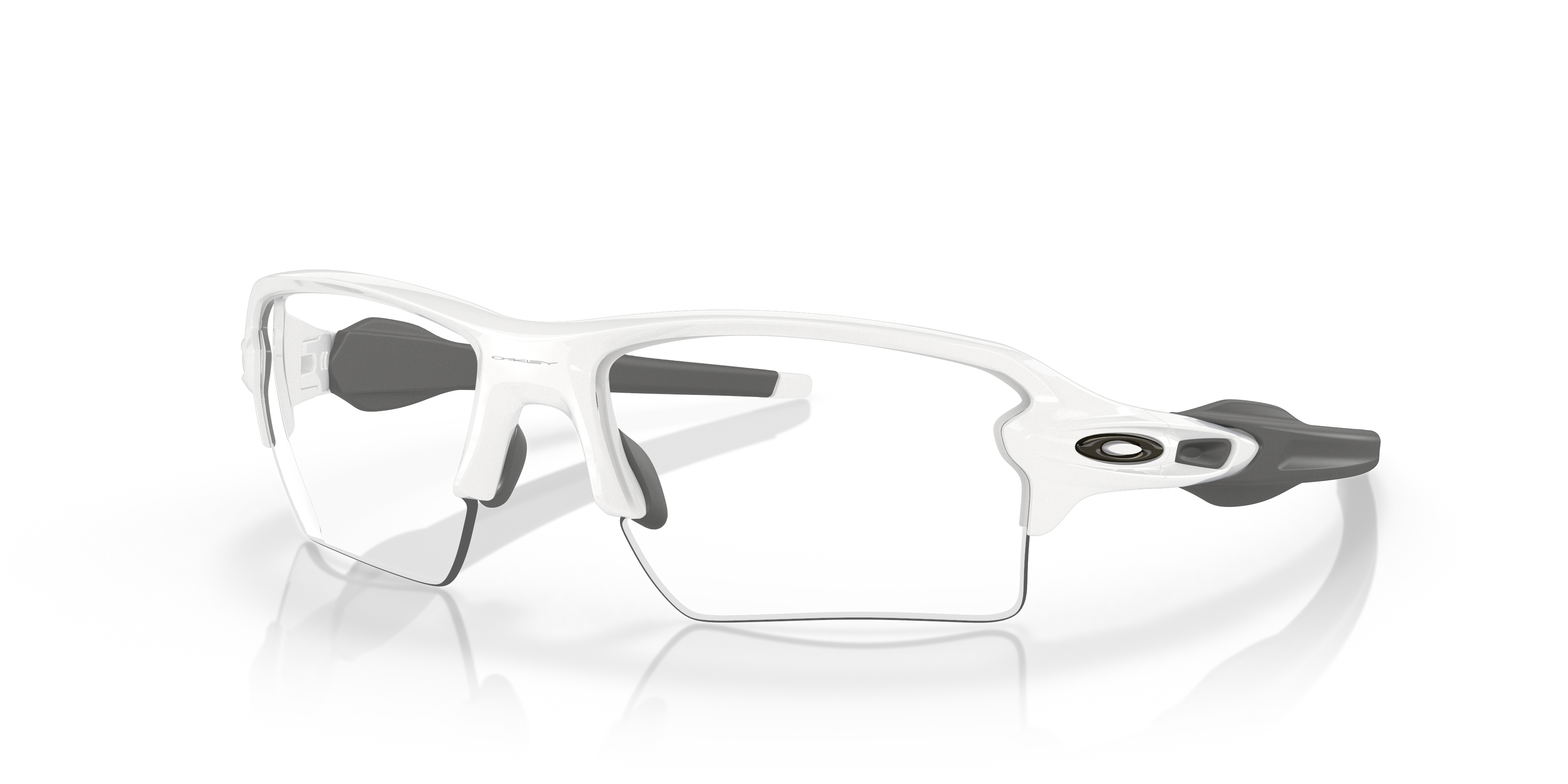 Flak® 2.0 XL Clear Lenses, Polished White Frame Sunglasses