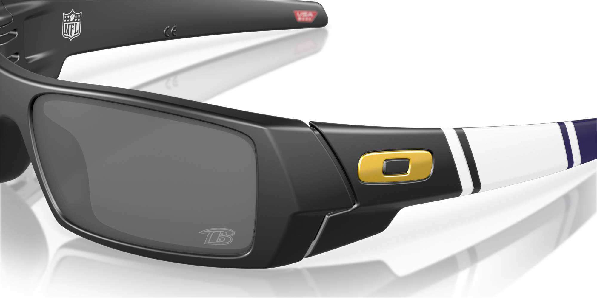 Oakley Baltimore Ravens Gascan® Sunglasses with Matte Black Frame