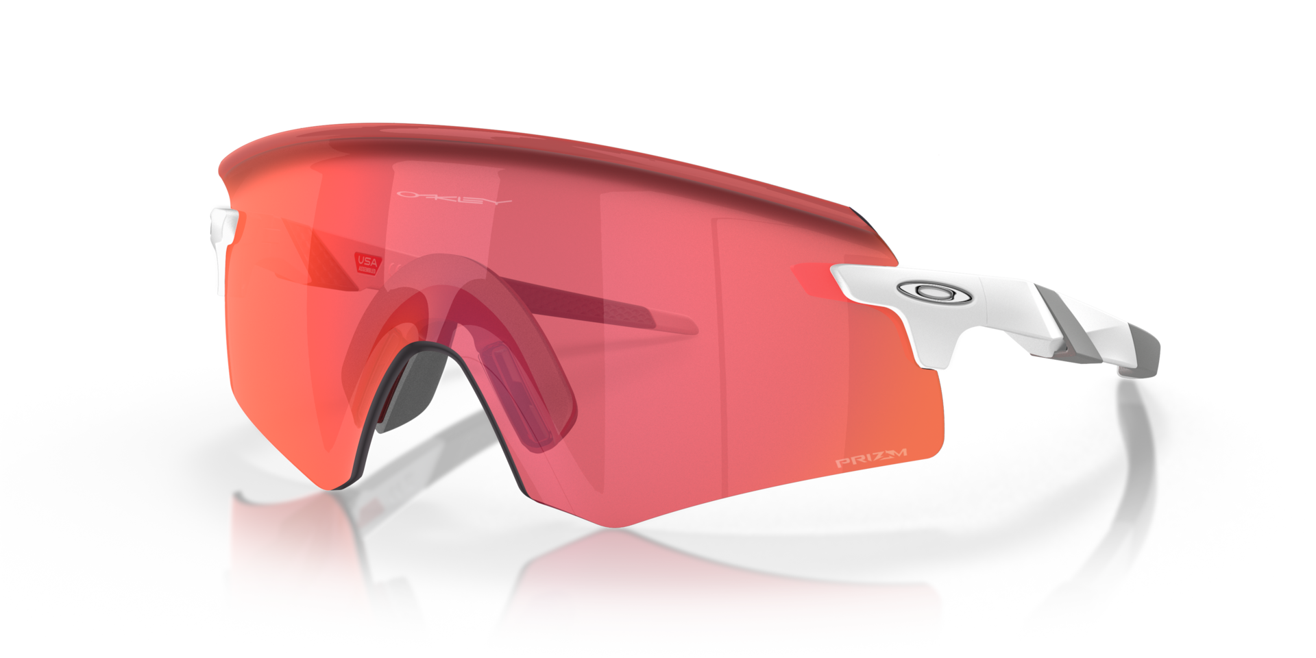Oakley Encoder Sunglasses with Matte White Frame and Prizm Trail Torch ...