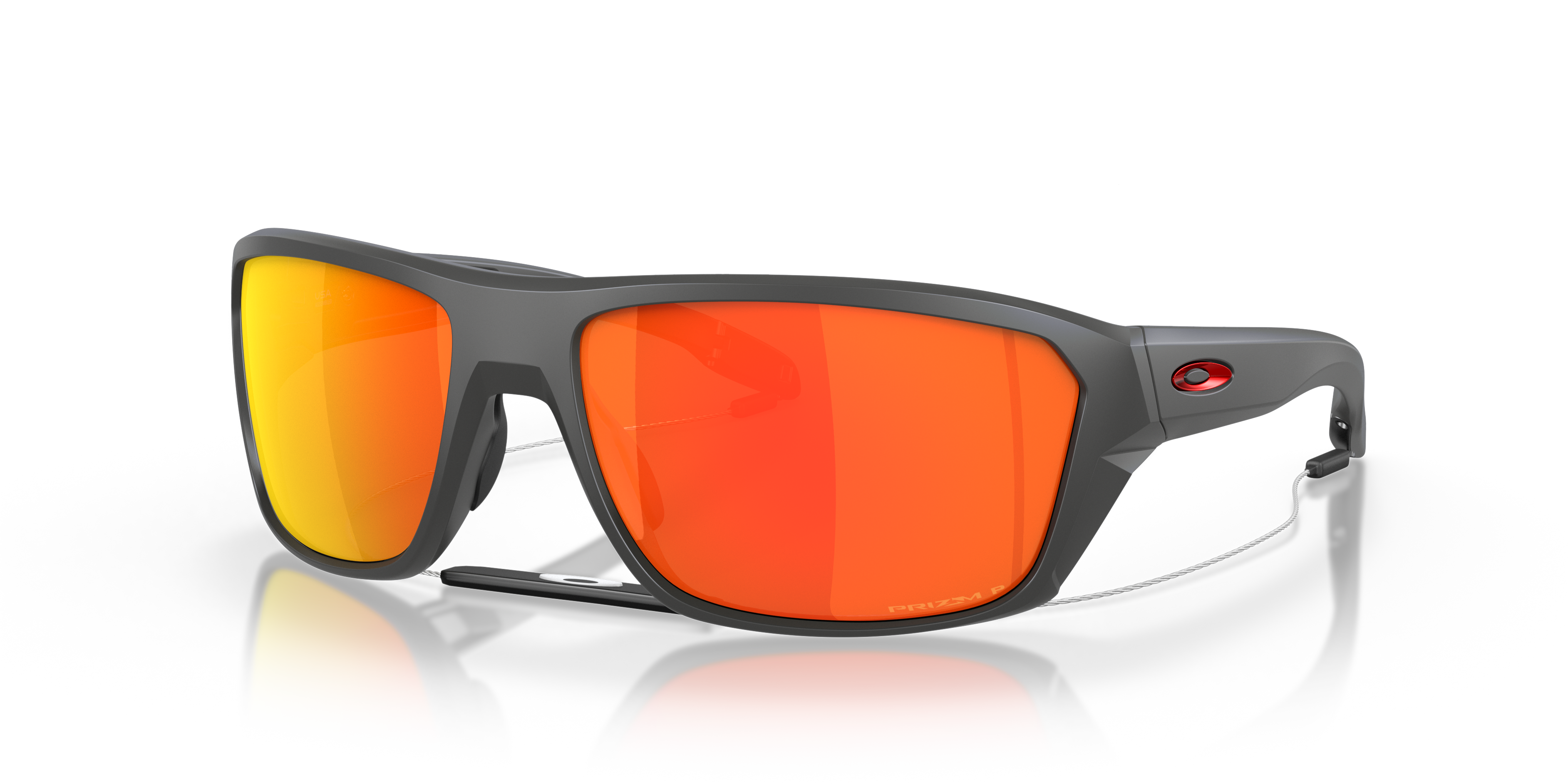 Split Shot Prizm Ruby Polarized Lenses, Matte Heather Grey Frame