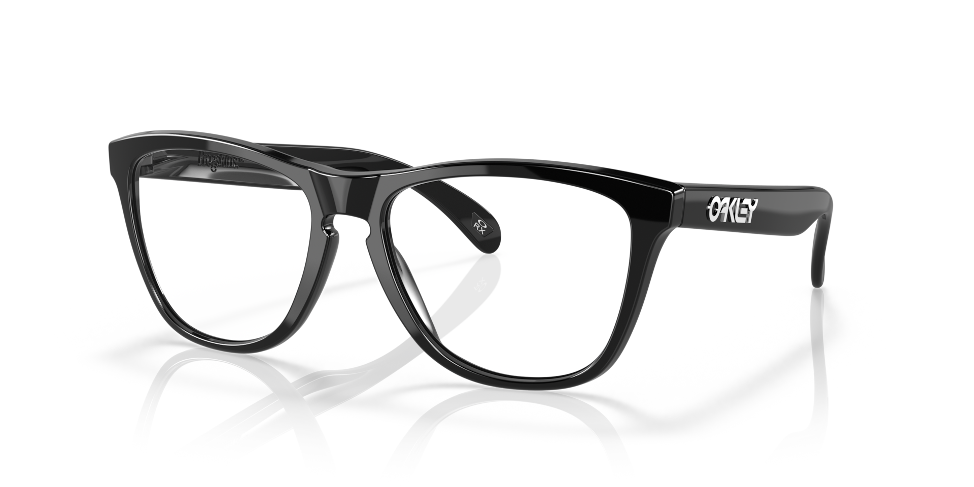 Oakley Frogskins™ (Low Bridge Fit) Eyeglasses with Polished Black
