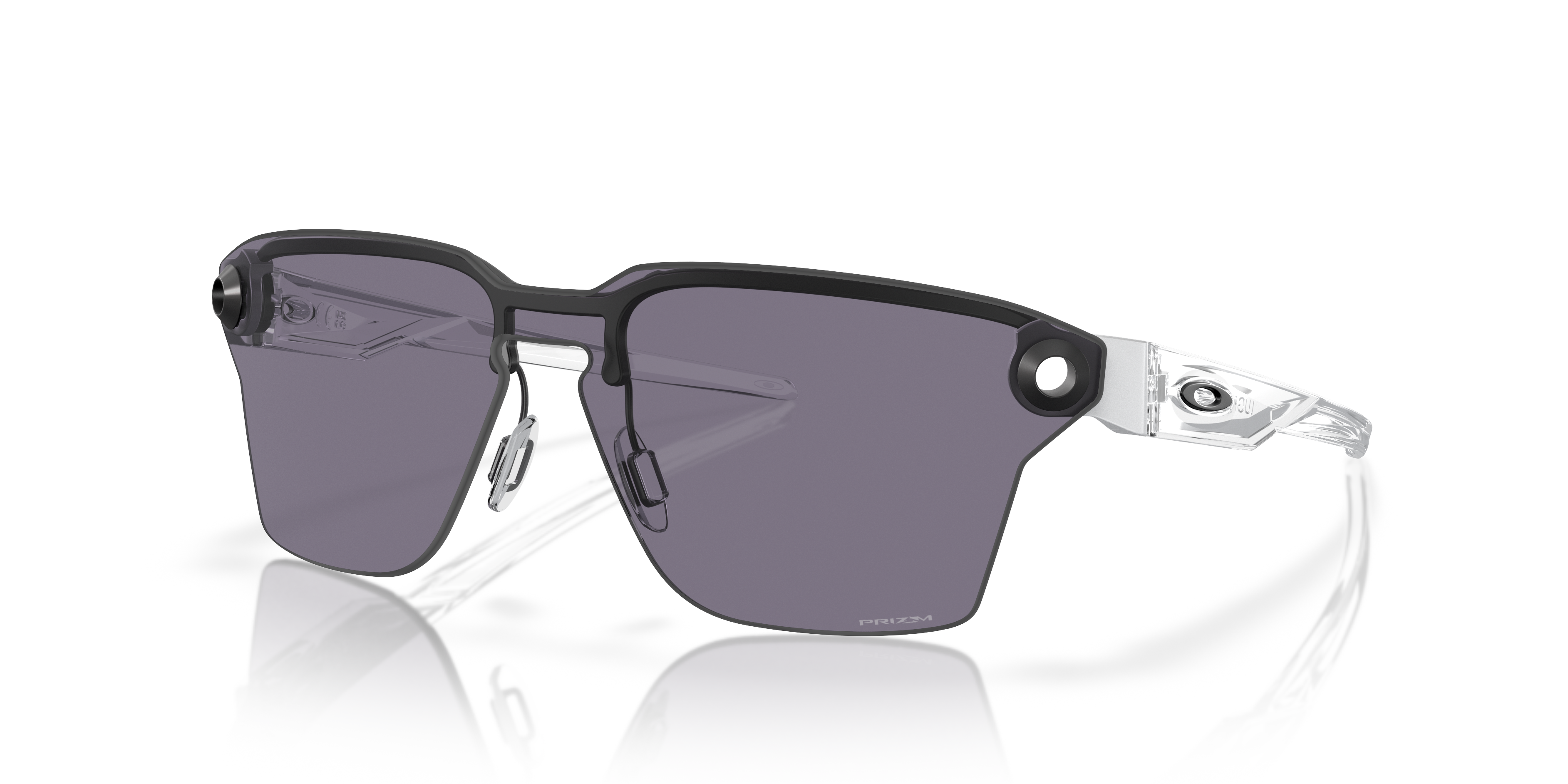 Oakley Lugplate Sunglasses with Satin Black Frame and Prizm Grey