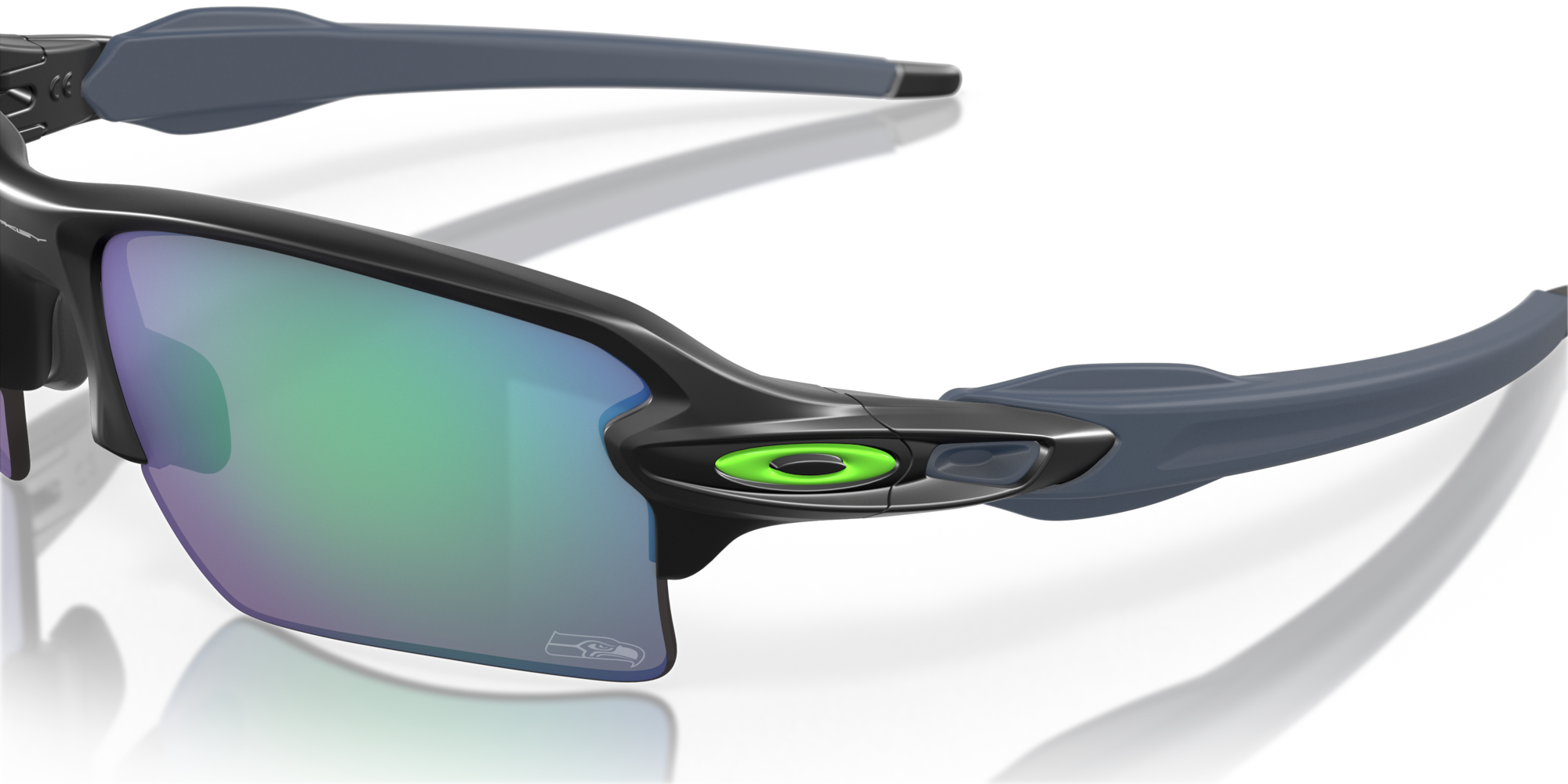 Oakley Seattle Seahawks Flak® 2.0 XL Sunglasses with Matte Black
