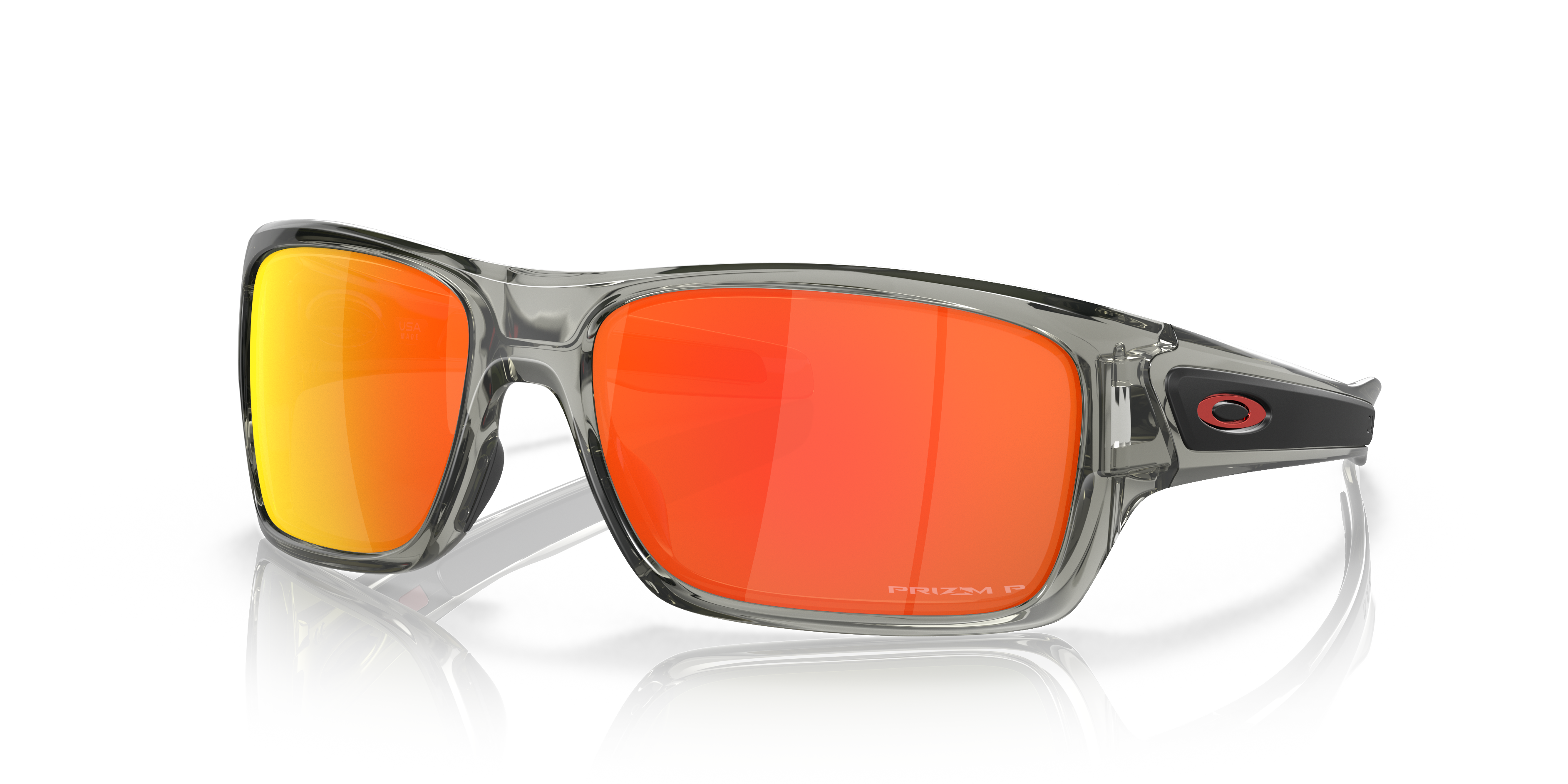 オークリー　TURBINE　（PRIZM RUBY POLARIZED） Turbine Prizm Ruby Polarized Lenses, Grey Ink Frame Sunglasses