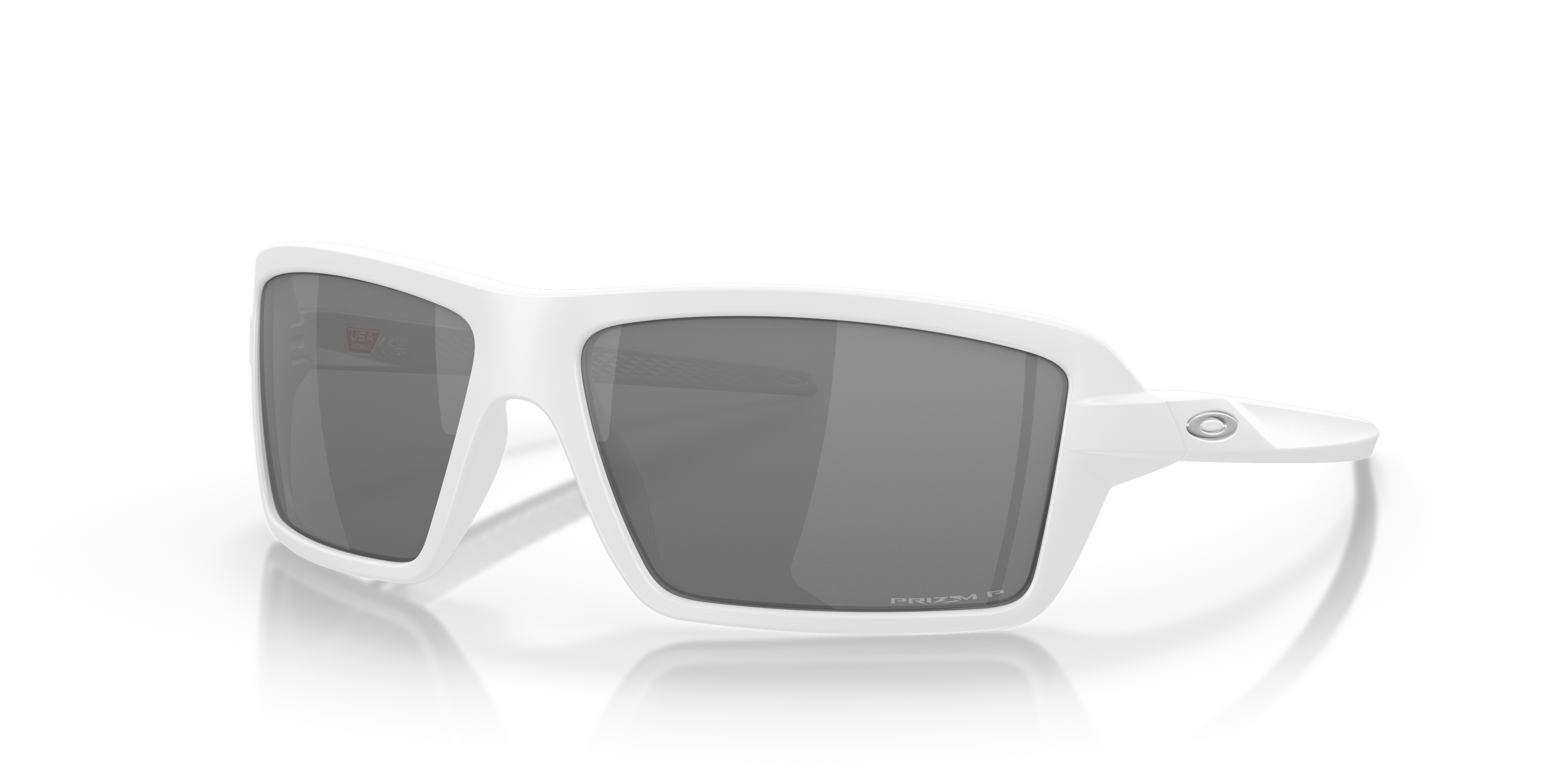 Cables Prizm Black Polarized Lenses, Matte White Frame Sunglasses