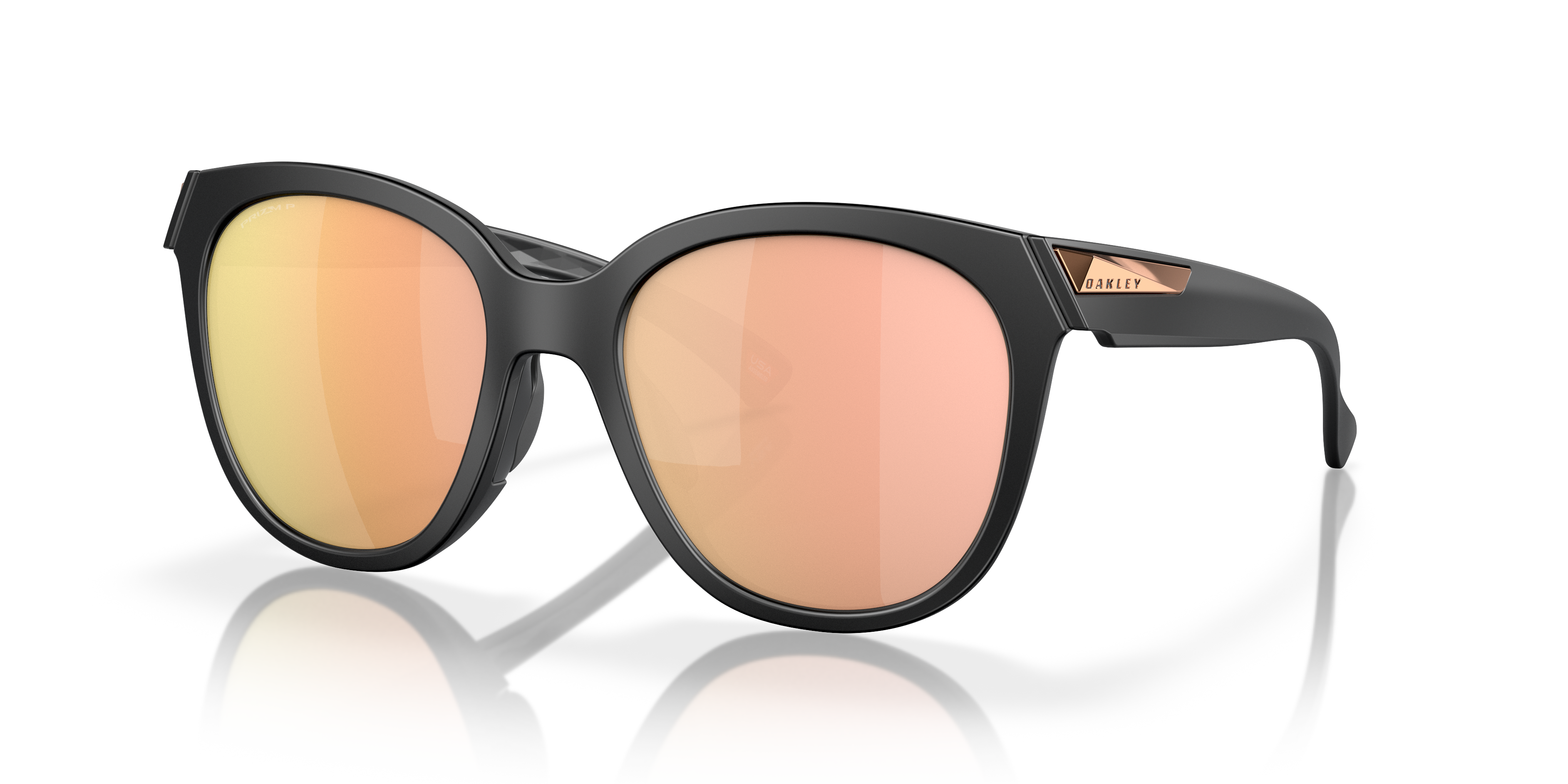 Oakley Low Key Sunglasses with Matte Black Frame and Prizm Rose
