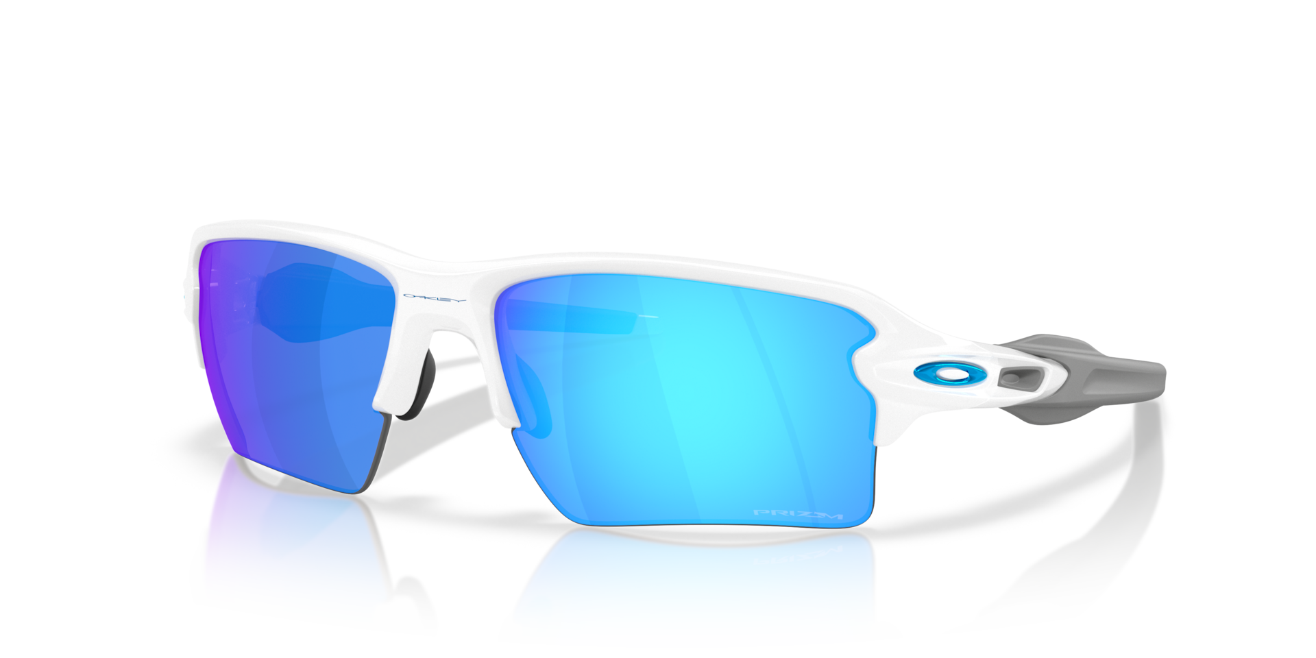Flak® 2.0 XXL Prizm Sapphire Lenses, Polished White Frame