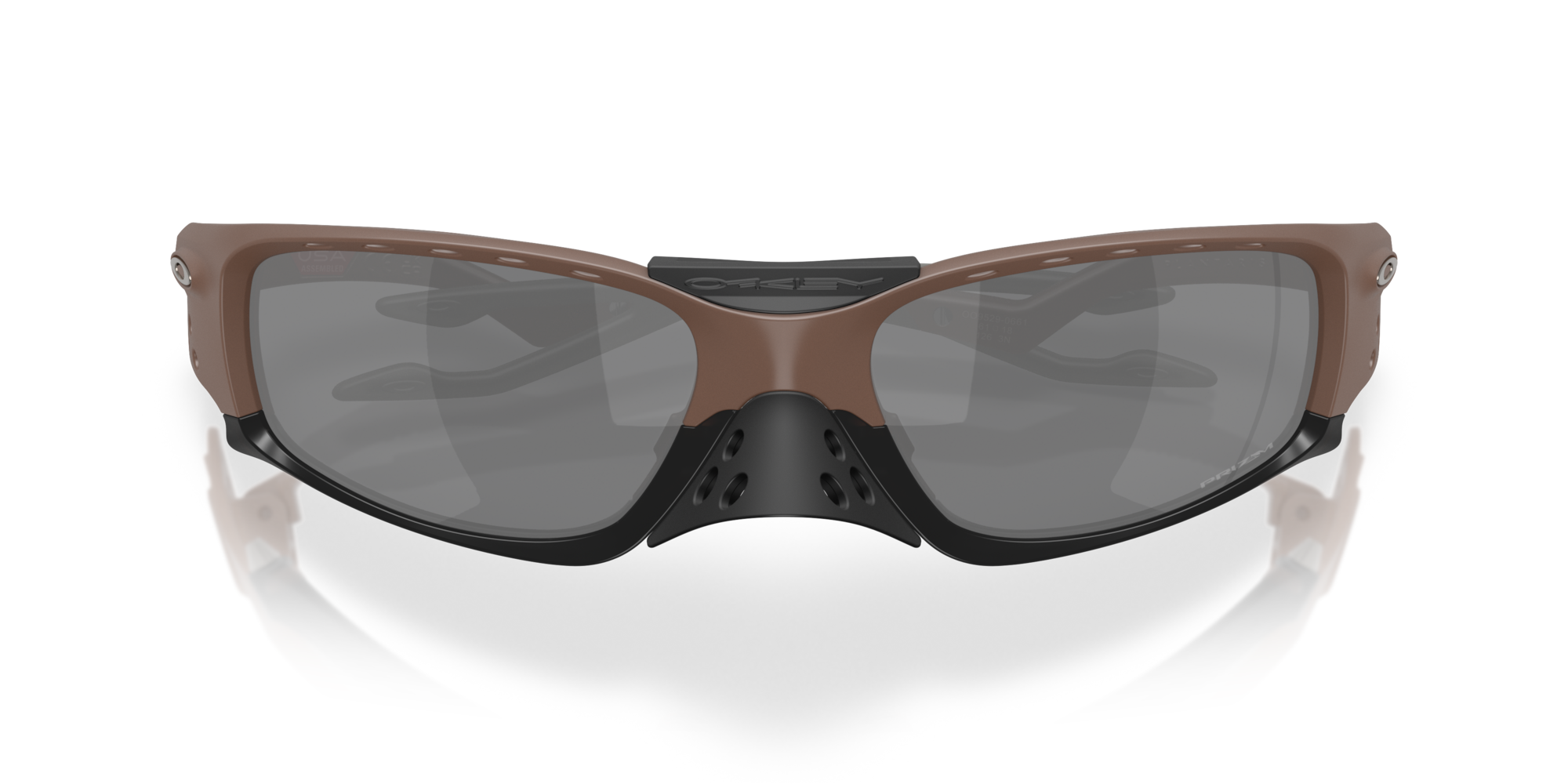 Oakley Plantaris SQ Sunglasses with Mahogany Frame and Prizm Black