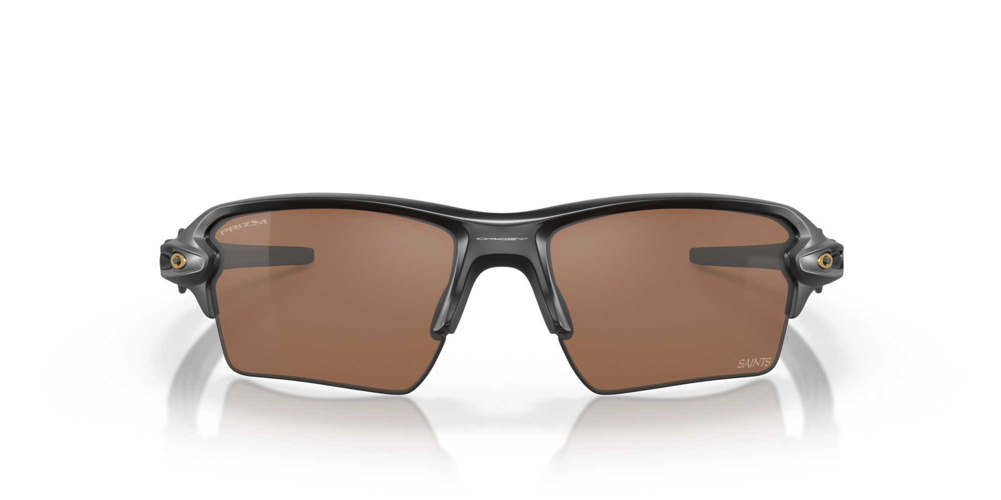 Oakley New Orleans Saints Flak® 2.0 XL Sunglasses with Matte Black