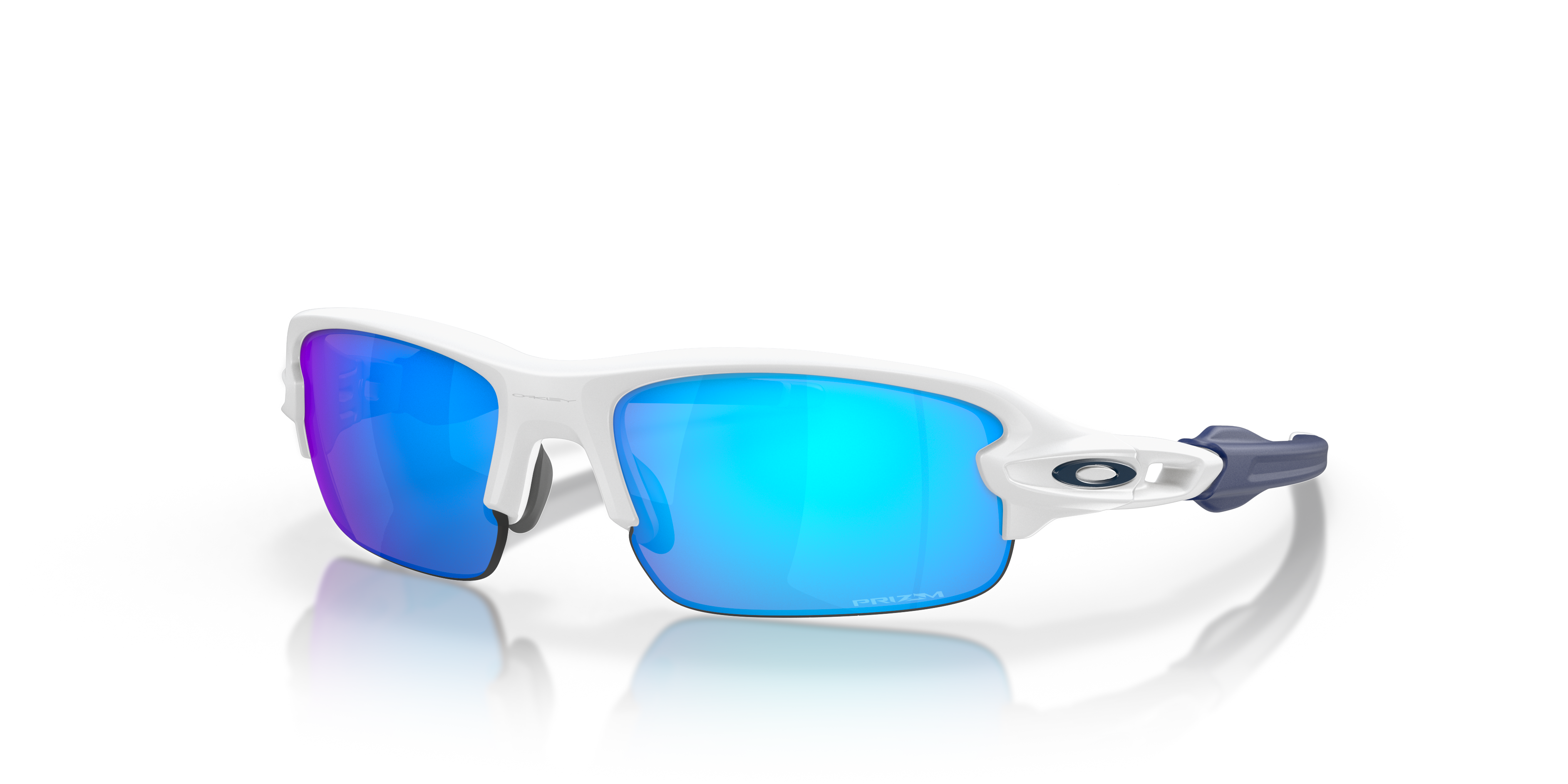 Flak® XXS (Youth Fit) Prizm Sapphire Lenses, Matte White Frame
