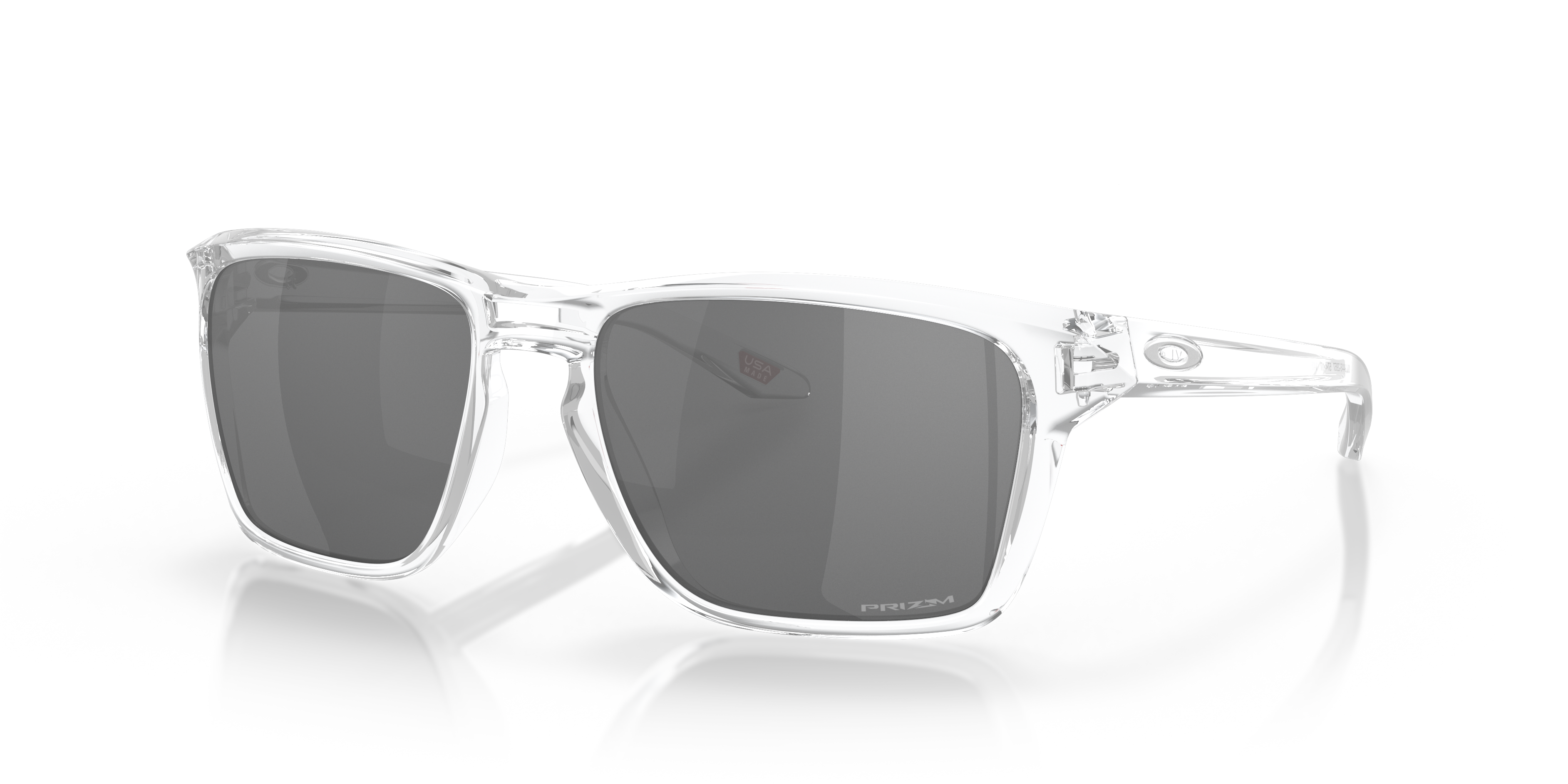 Sylas Prizm Black Lenses, Polished Clear Frame Sunglasses | Oakley