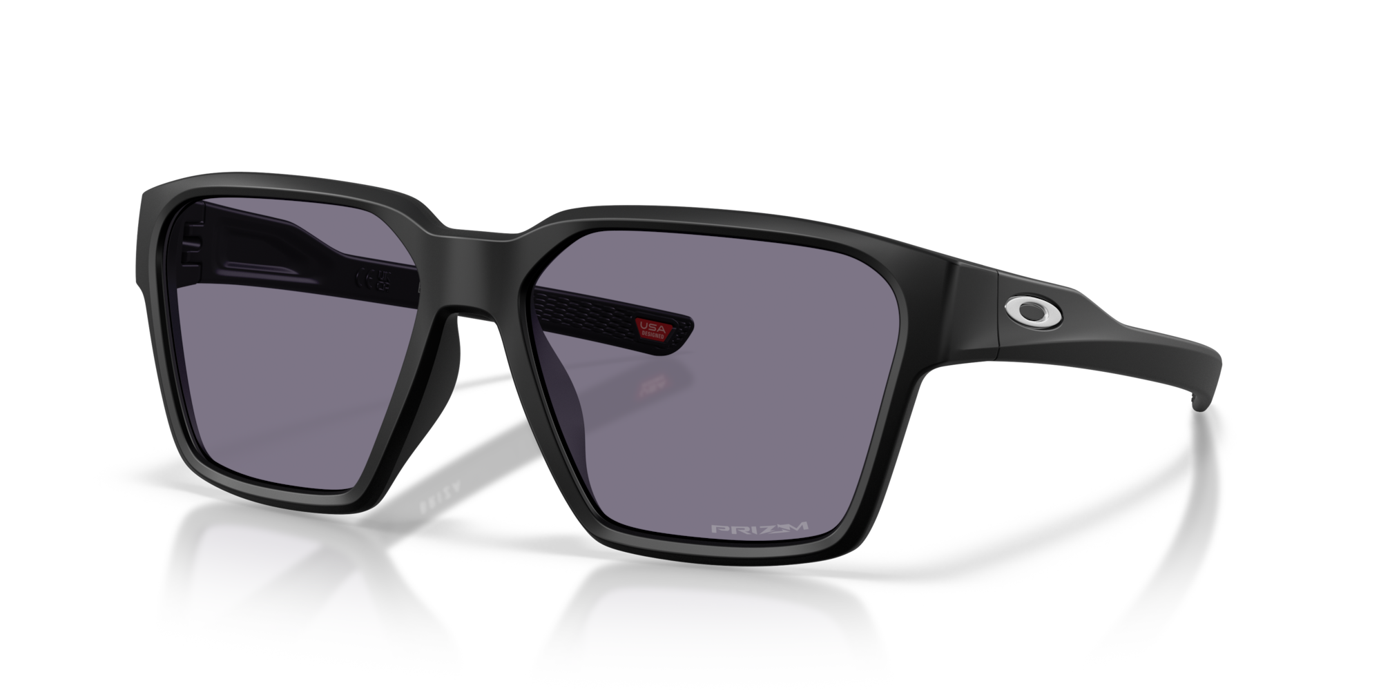 Óculos de Sol Masculino Oakley Briza - Lentes prizm grey, Armação matte black