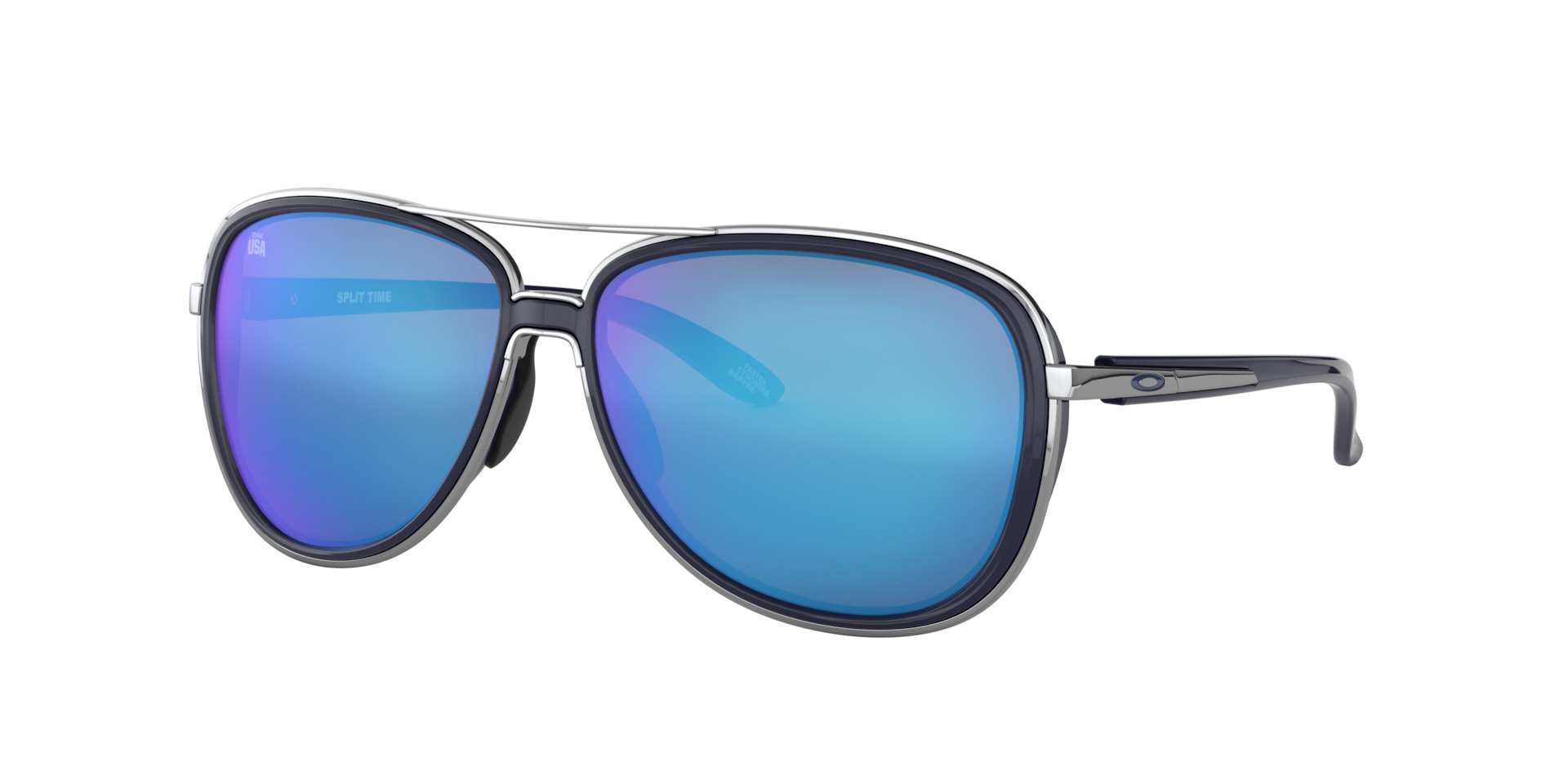 Oakley Split Time Team USA Sunglasses with Polished Chrome Frame
