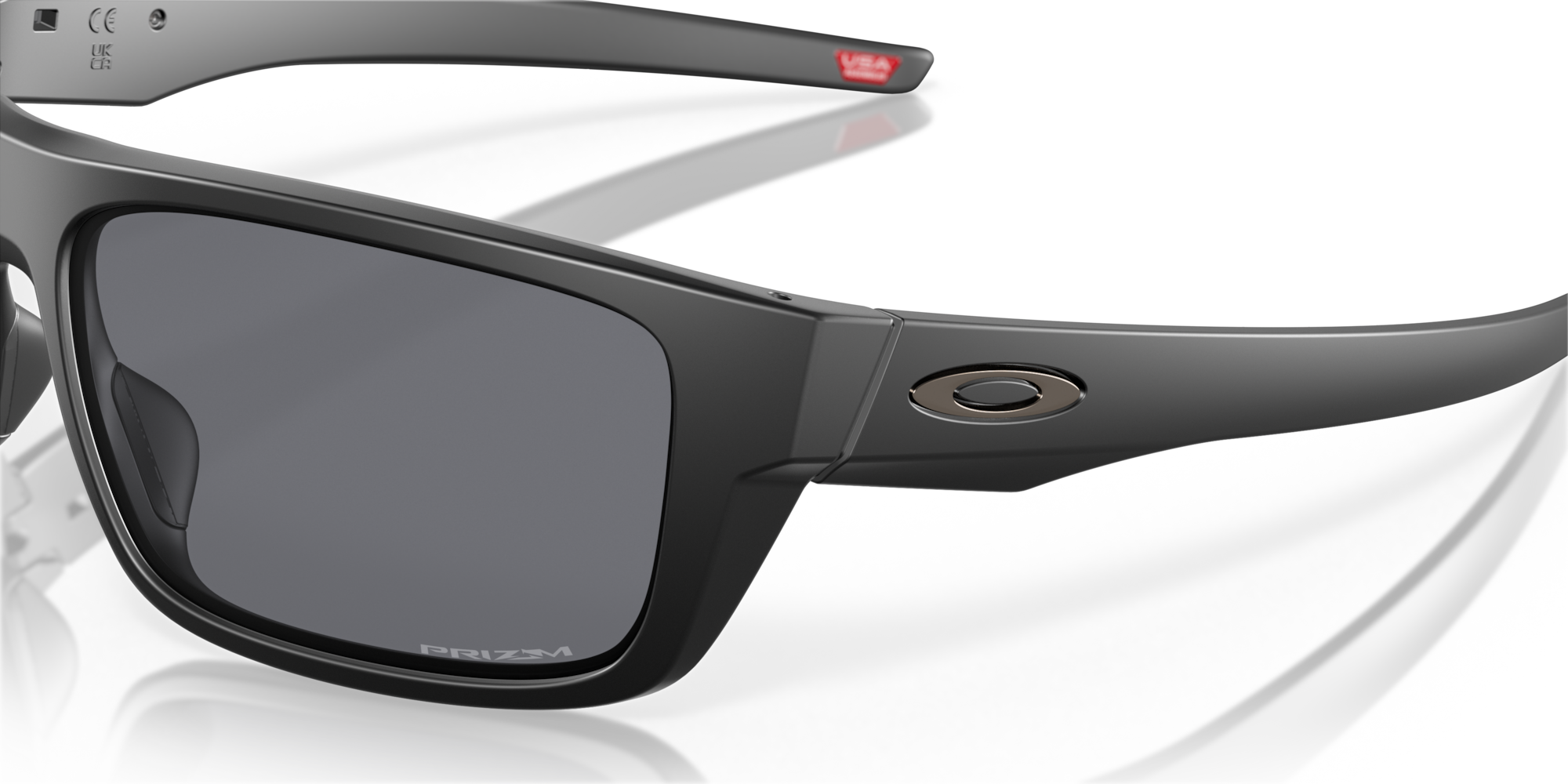 Oakley Drop Point™ Sunglasses with Matte Black Frame and Grey