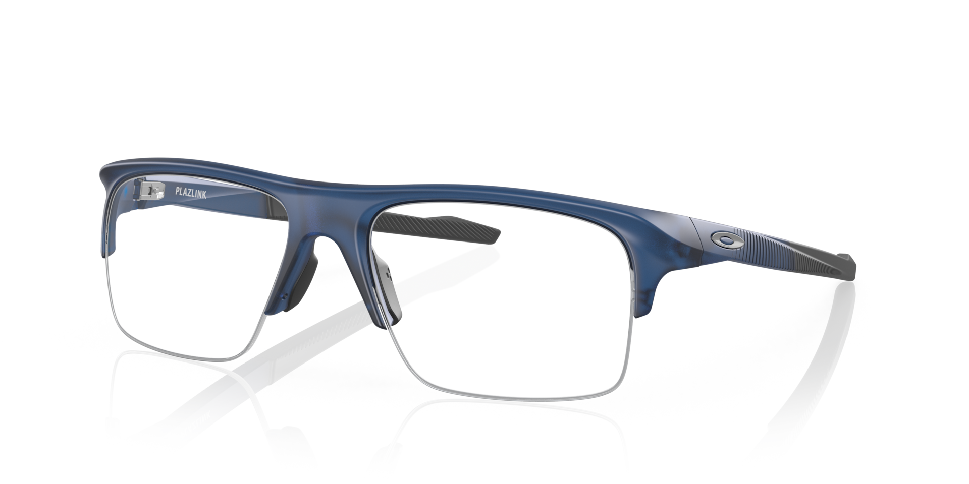 Oakley Plazlink Eyeglasses with Matte Translucent Blue Frame