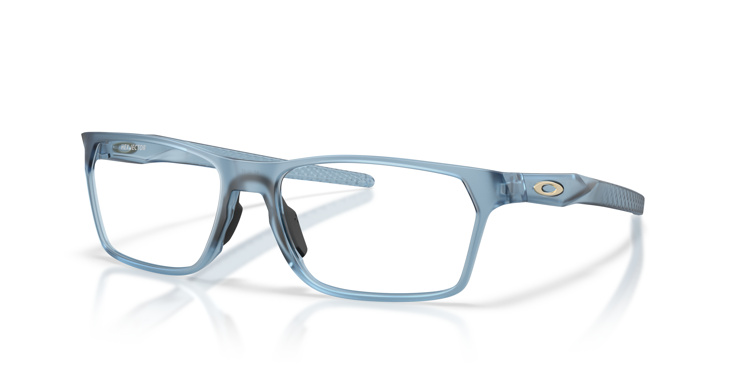 Oakley Hex Jector Eyeglasses with Matte Transparent Abyss Frame ...