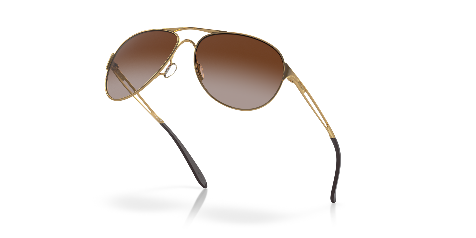 オークリー Caveat™サングラス Polished GoldフレームとDark Brown