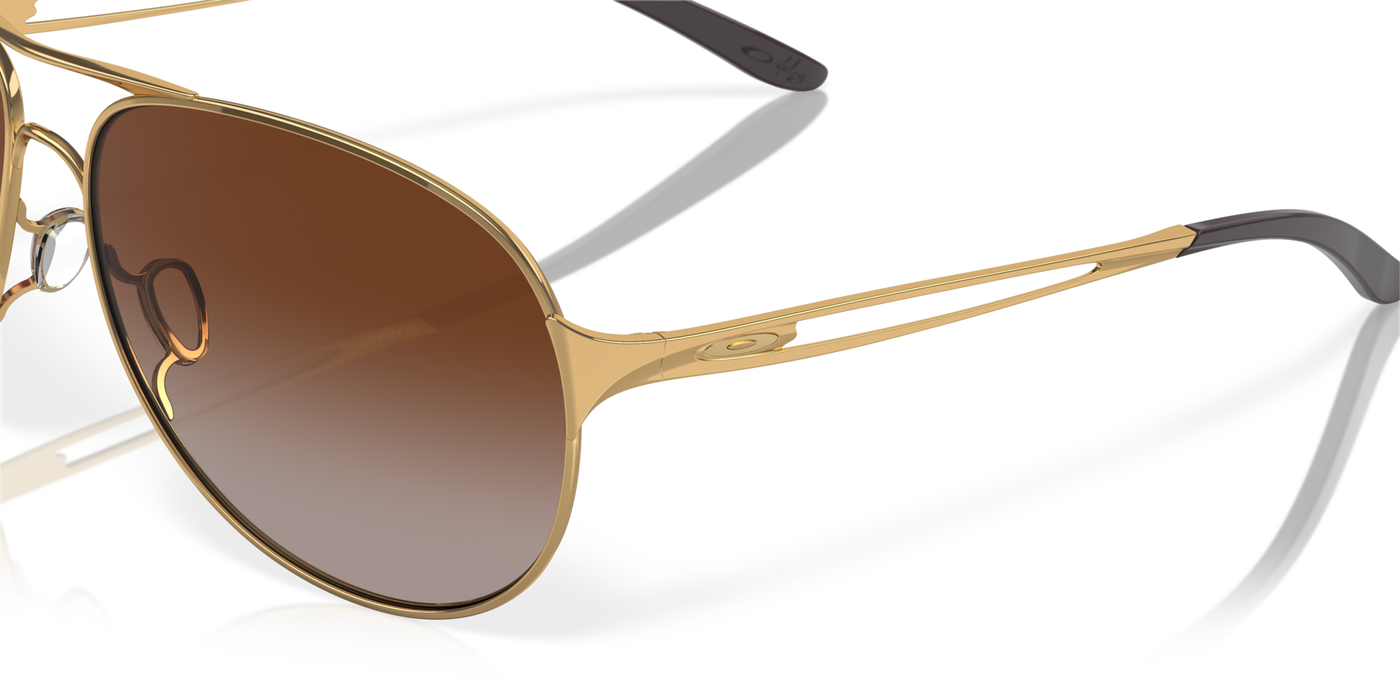 オークリー Caveat™サングラス Polished GoldフレームとDark Brown