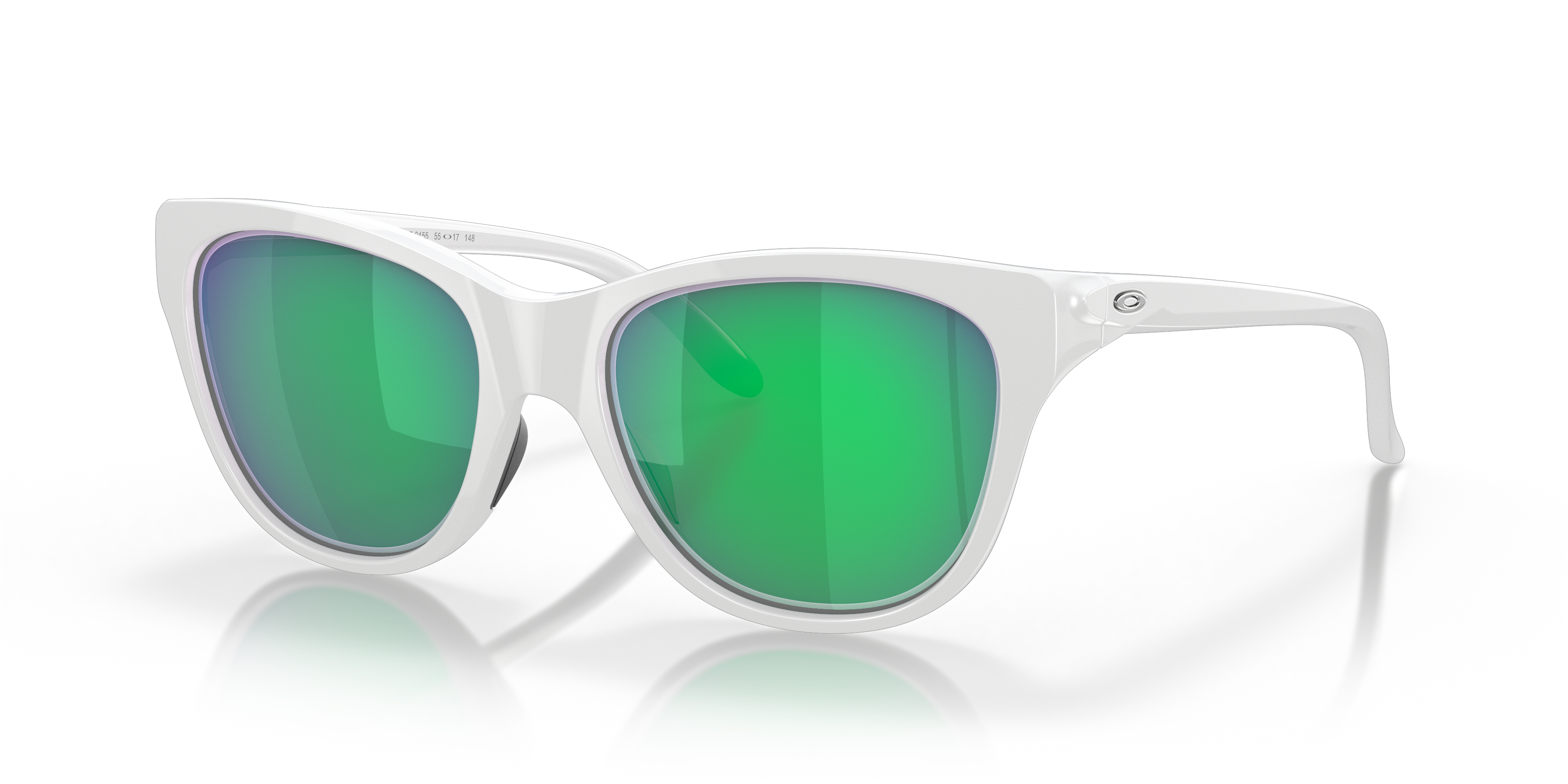 Oakley Hold Out Sunglasses with Polished White Frame and Jade