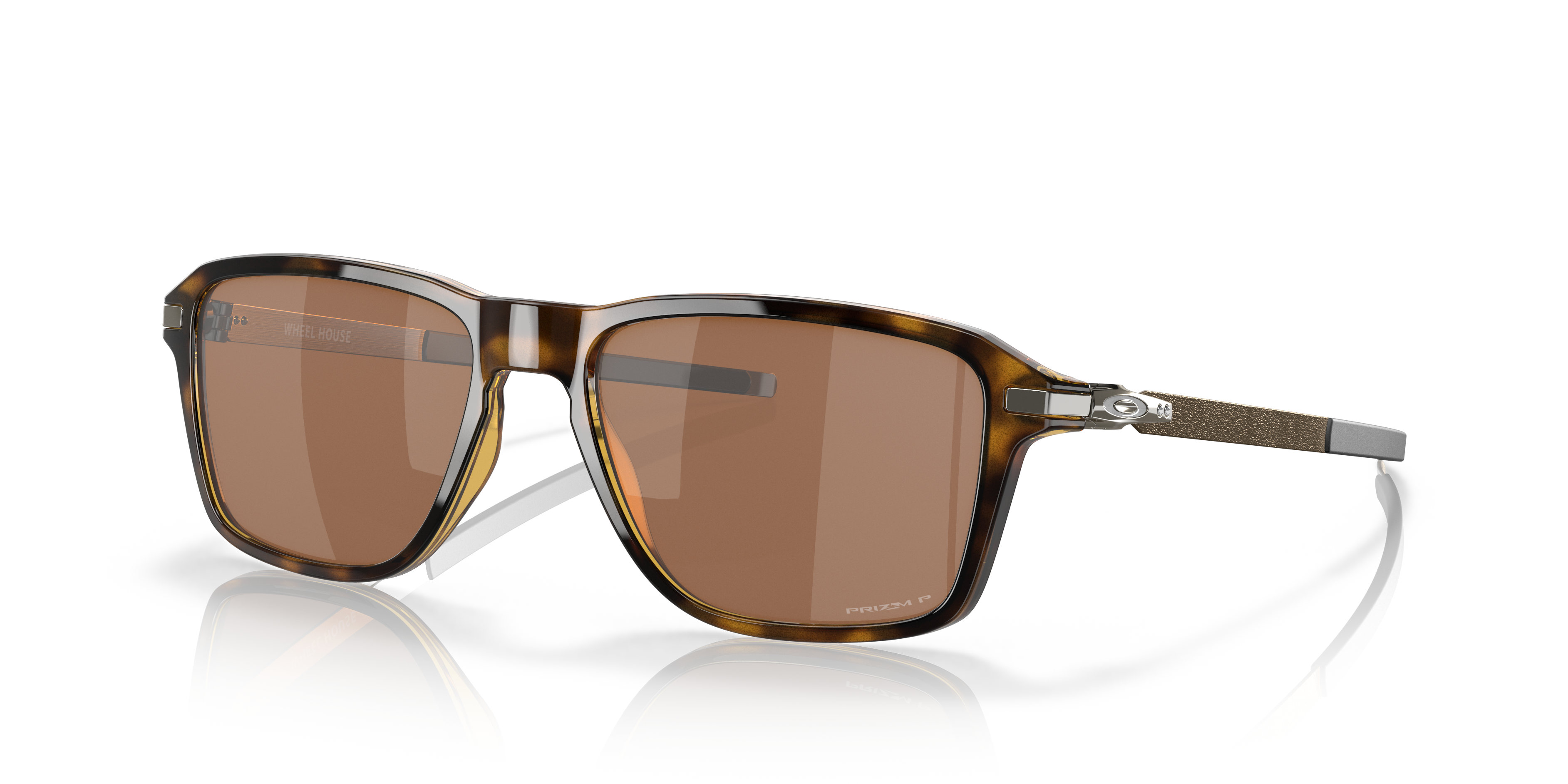 Oakley Wheel House Sunglasses with Polished Brown Tortoise Frame