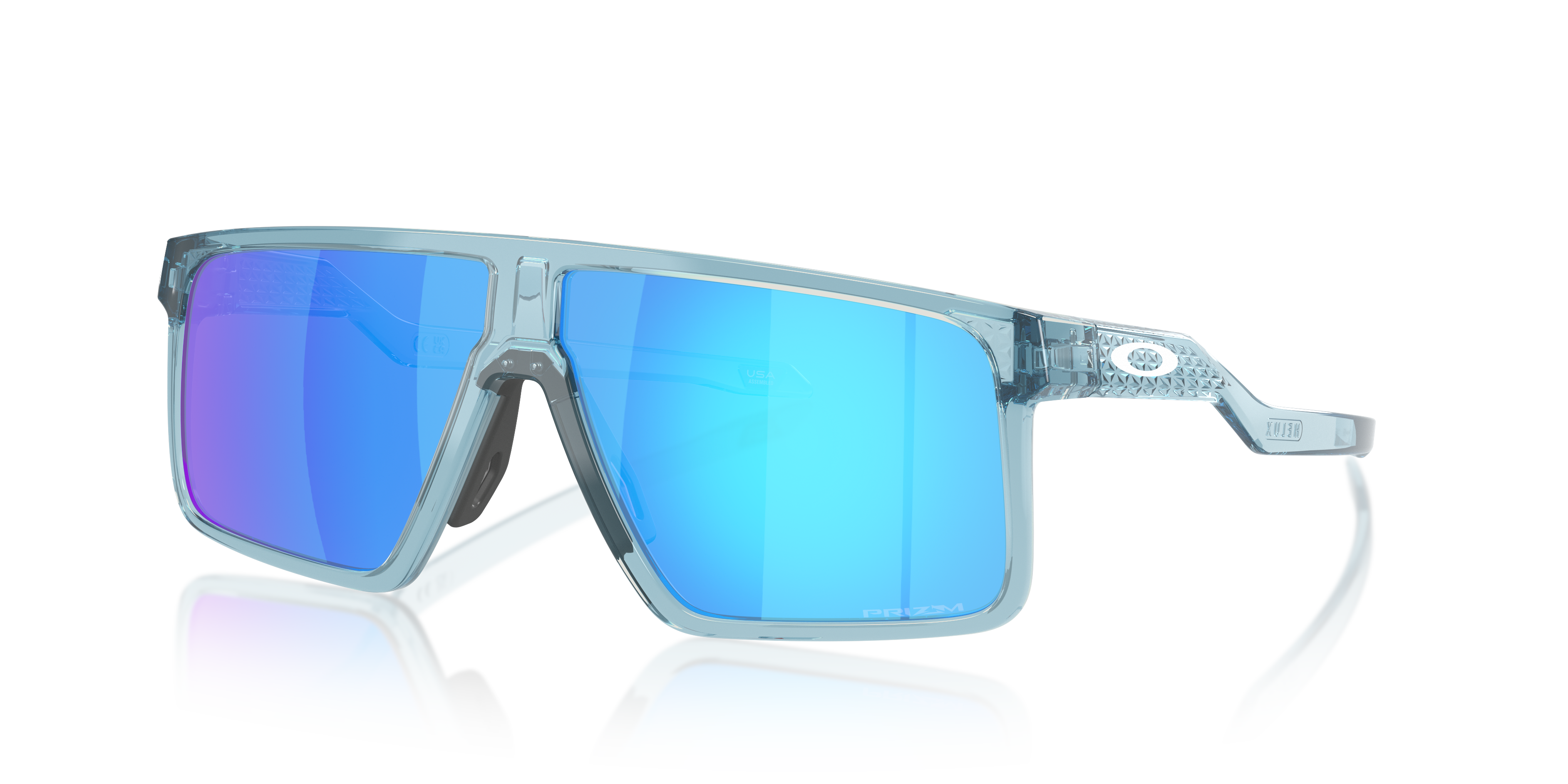 Helux Prizm Sapphire Lenses, Transparent Stonewash Frame