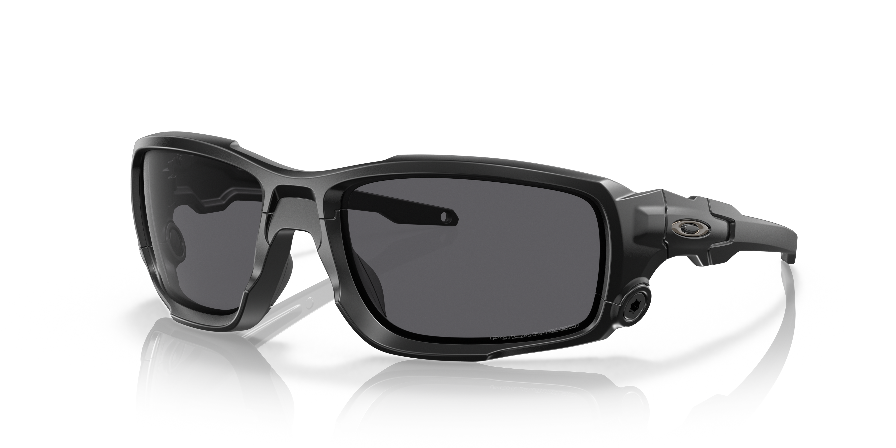 SI Shock Tube® Grey Polarized Lenses, Matte Black Frame Sunglasses