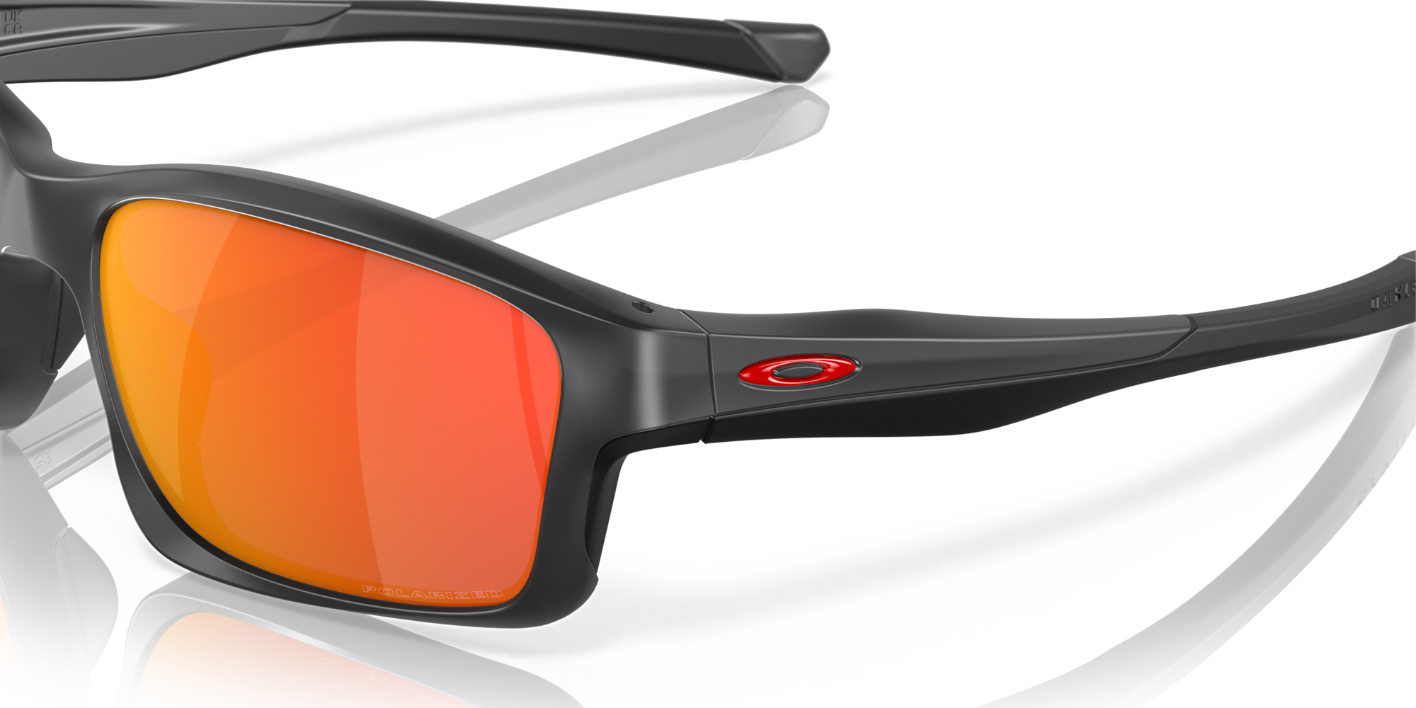 Oakley Chainlink™ Sunglasses with Matte Black Frame and Ruby