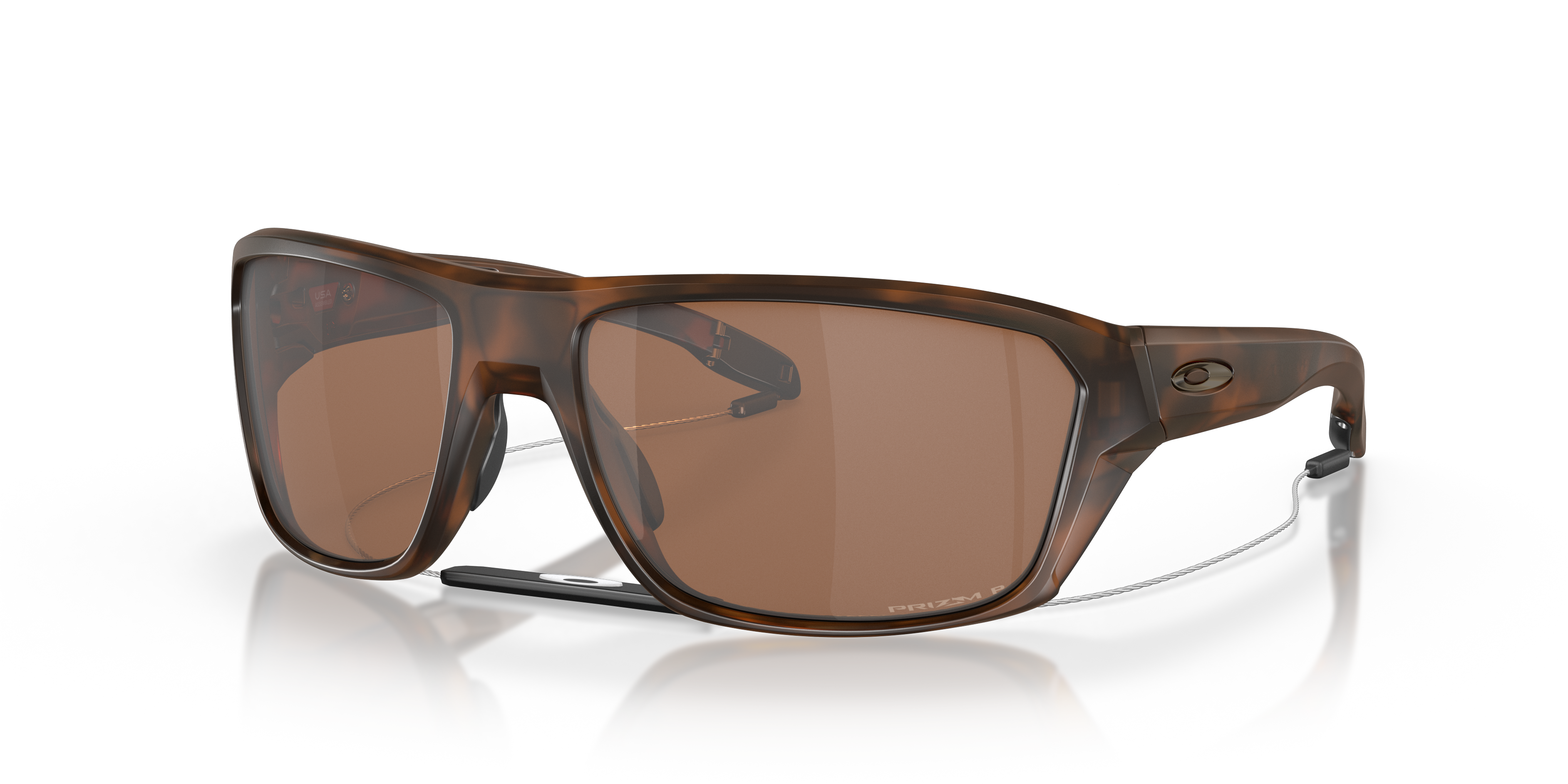 Split Shot Prizm Tungsten Polarized Lenses, Matte Tortoise Frame