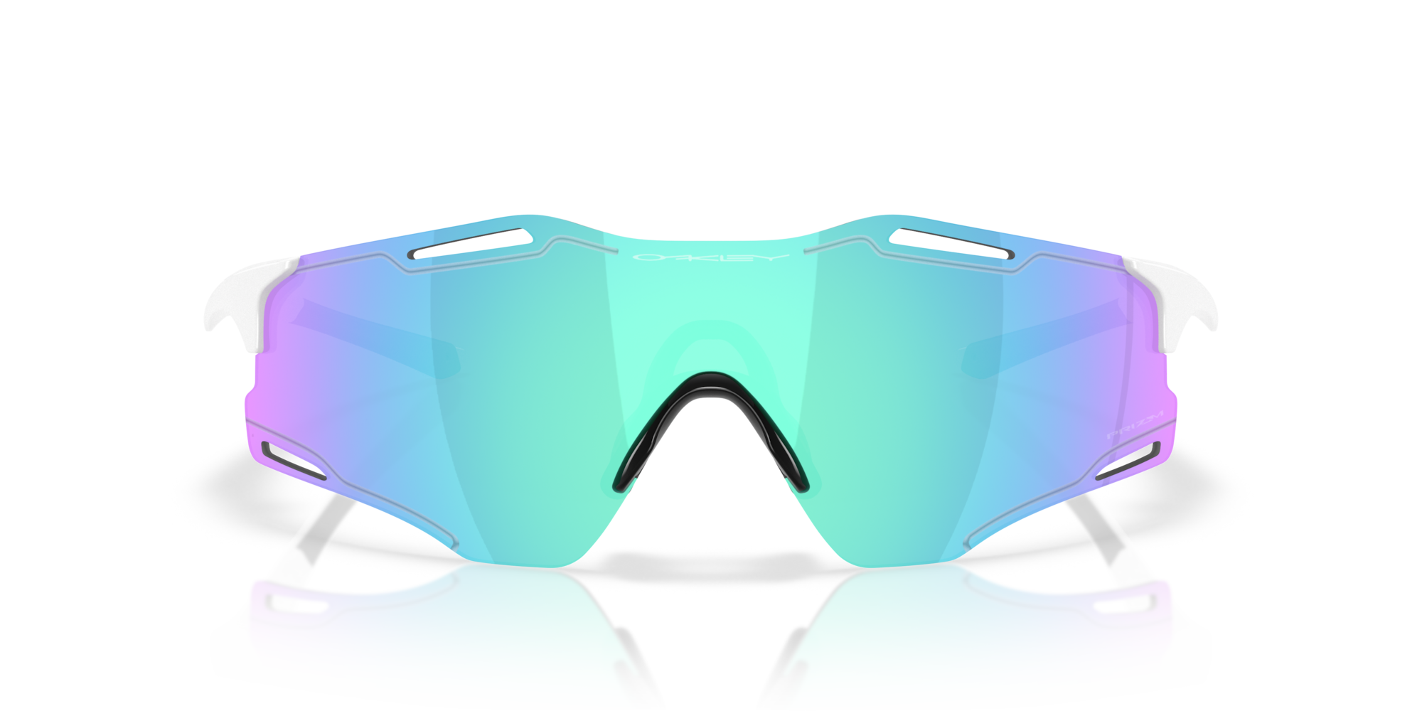 Oakley Cybr Zero Sunglasses with Polished White Frame and Prizm