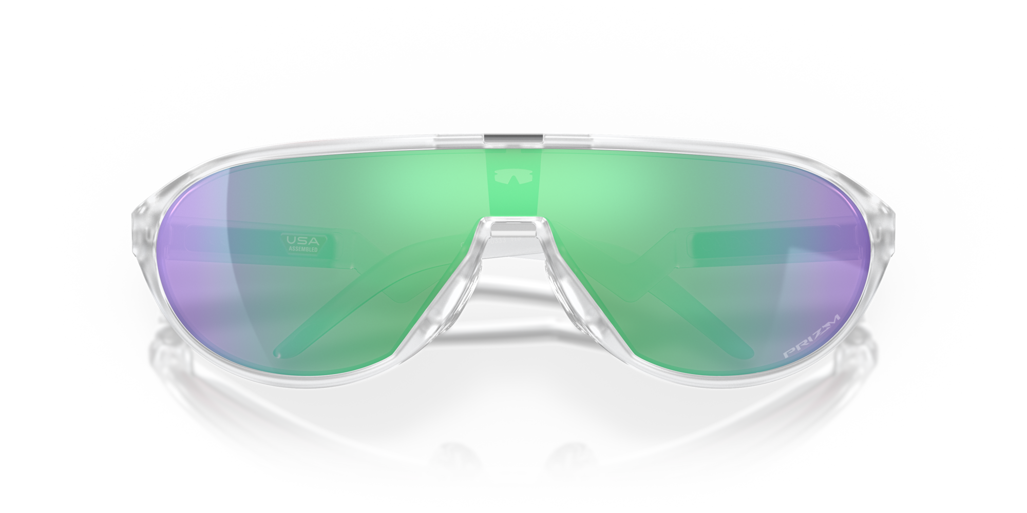 Oakley CMDN Sunglasses with Matte Clear Frame and Prizm Road Jade