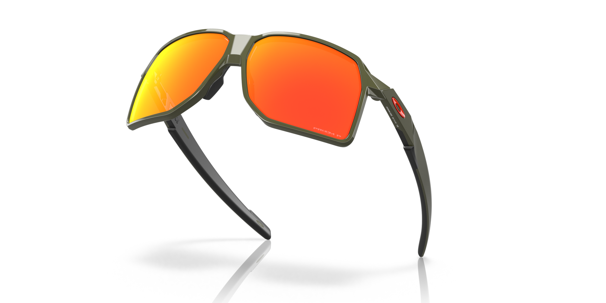 Oakley Portal Sunglasses with Moss Frame and Prizm Ruby Polarized