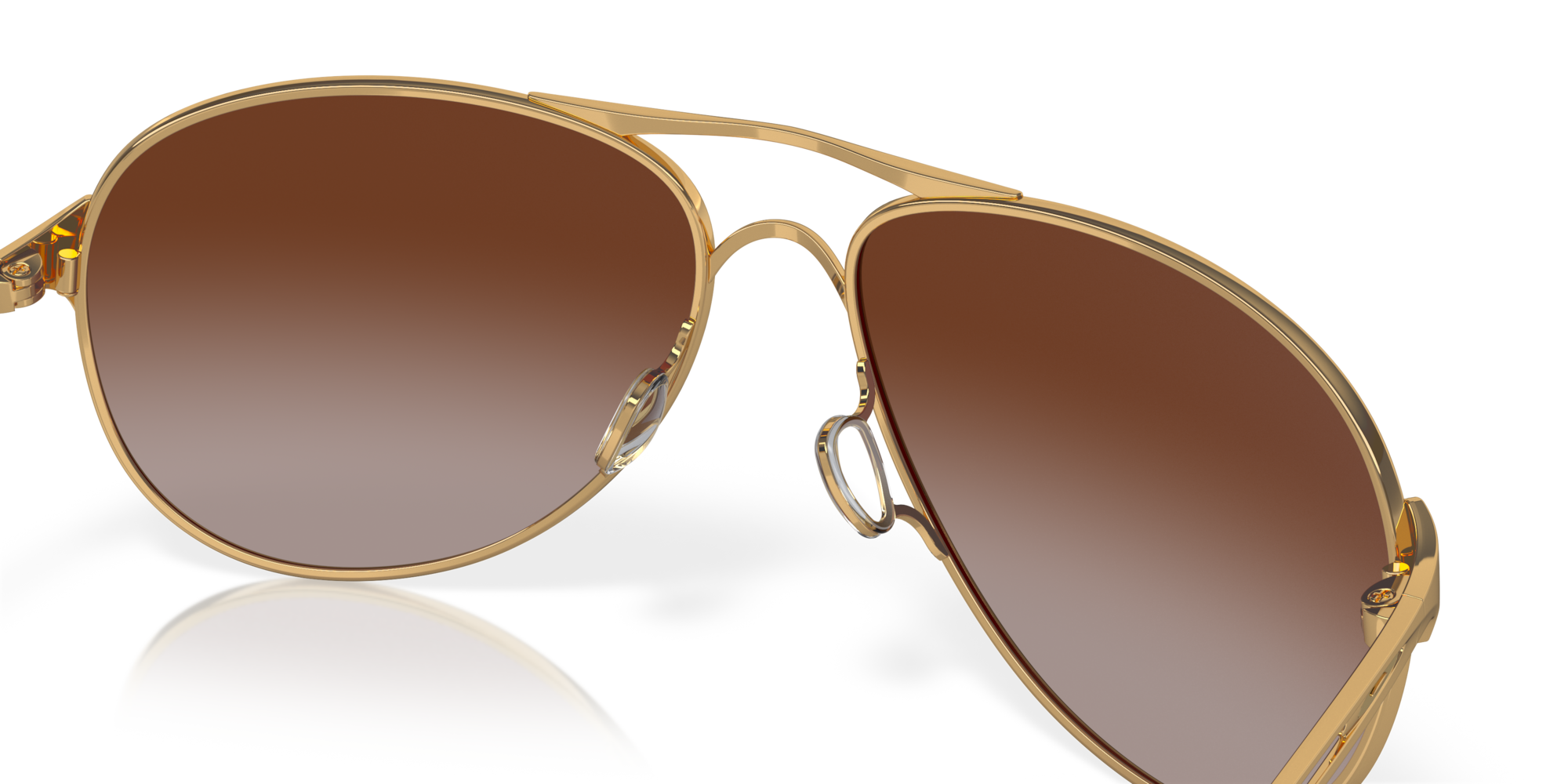 オークリー Caveat™サングラス Polished GoldフレームとDark Brown