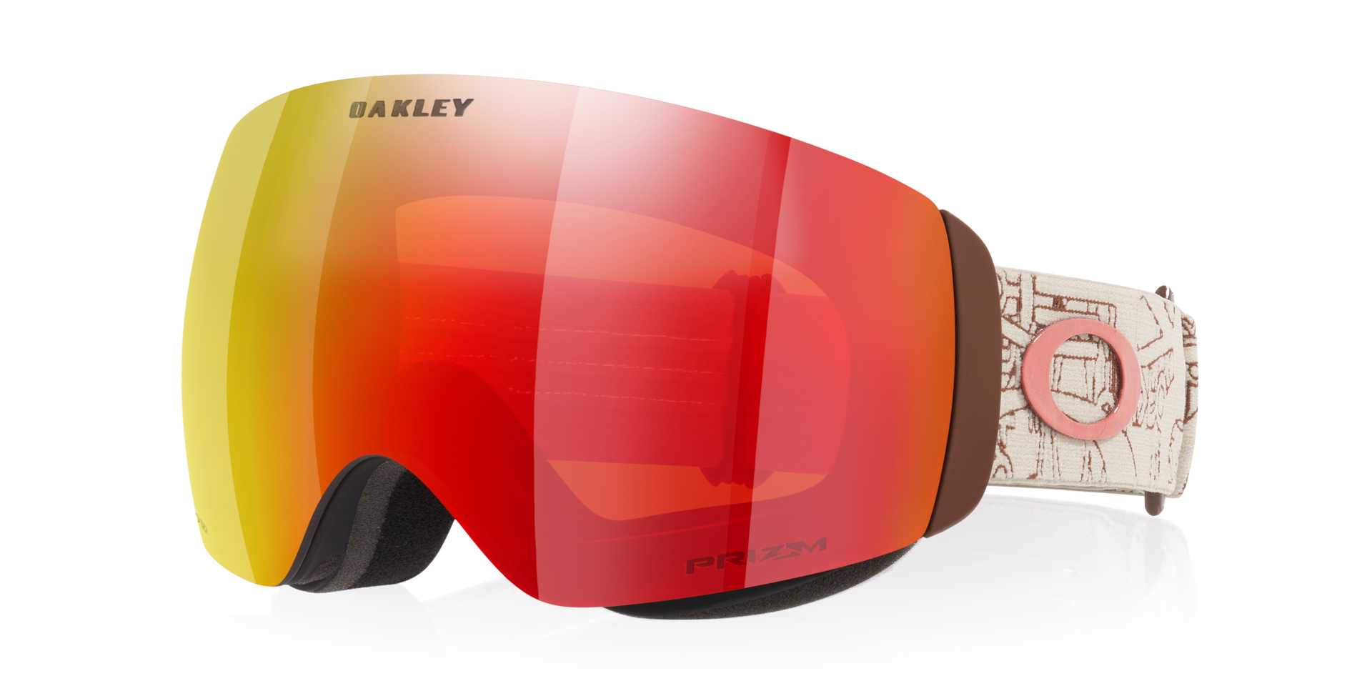 OAKLEY Unisex Sunglasses Flight Deck™ M Snow Goggles - Frame color: Mohagany, Lens color: Prizm Snow Torch Iridium