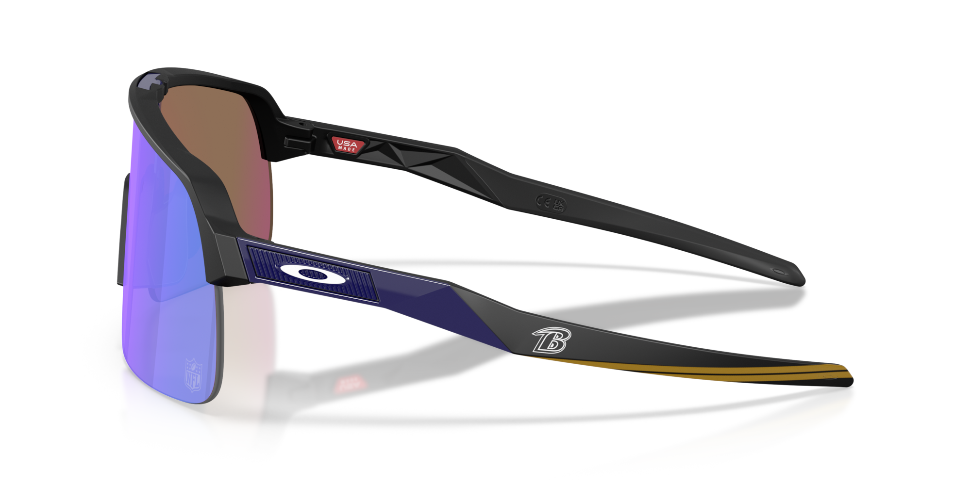 Oakley Baltimore Ravens Sutro Lite Sunglasses with Matte Black