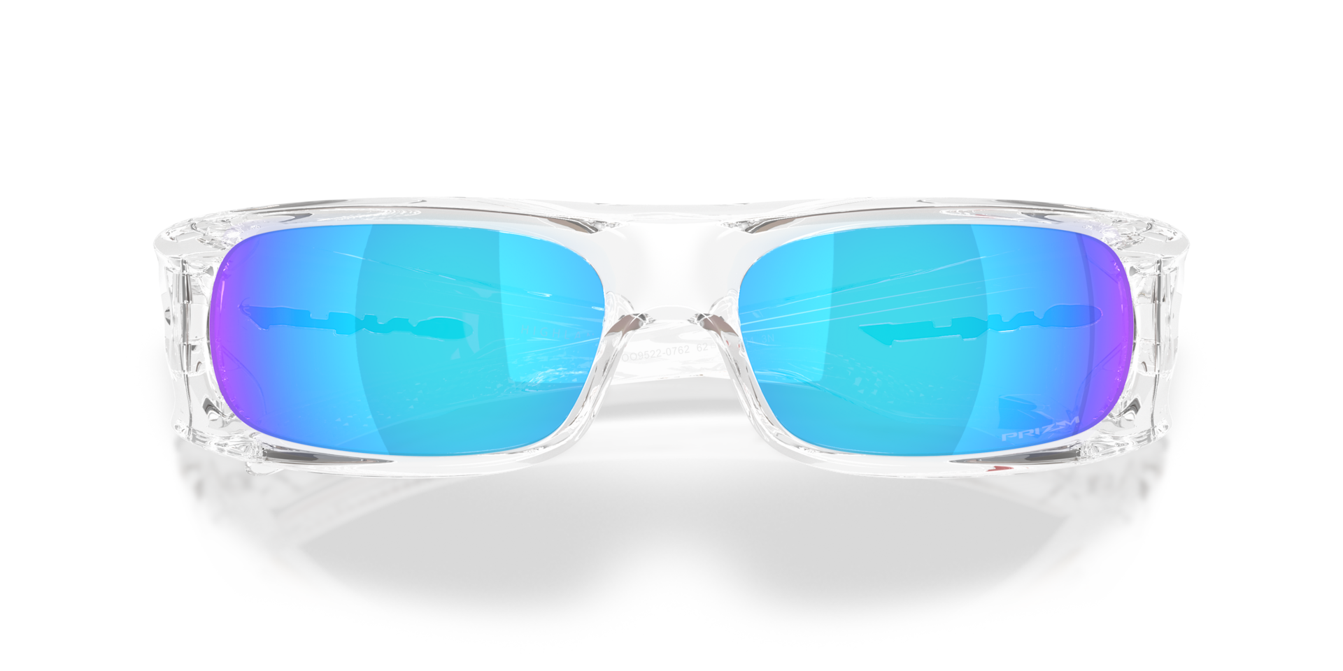 Oakley Highland Sunglasses with Clear Frame and Prizm Sapphire