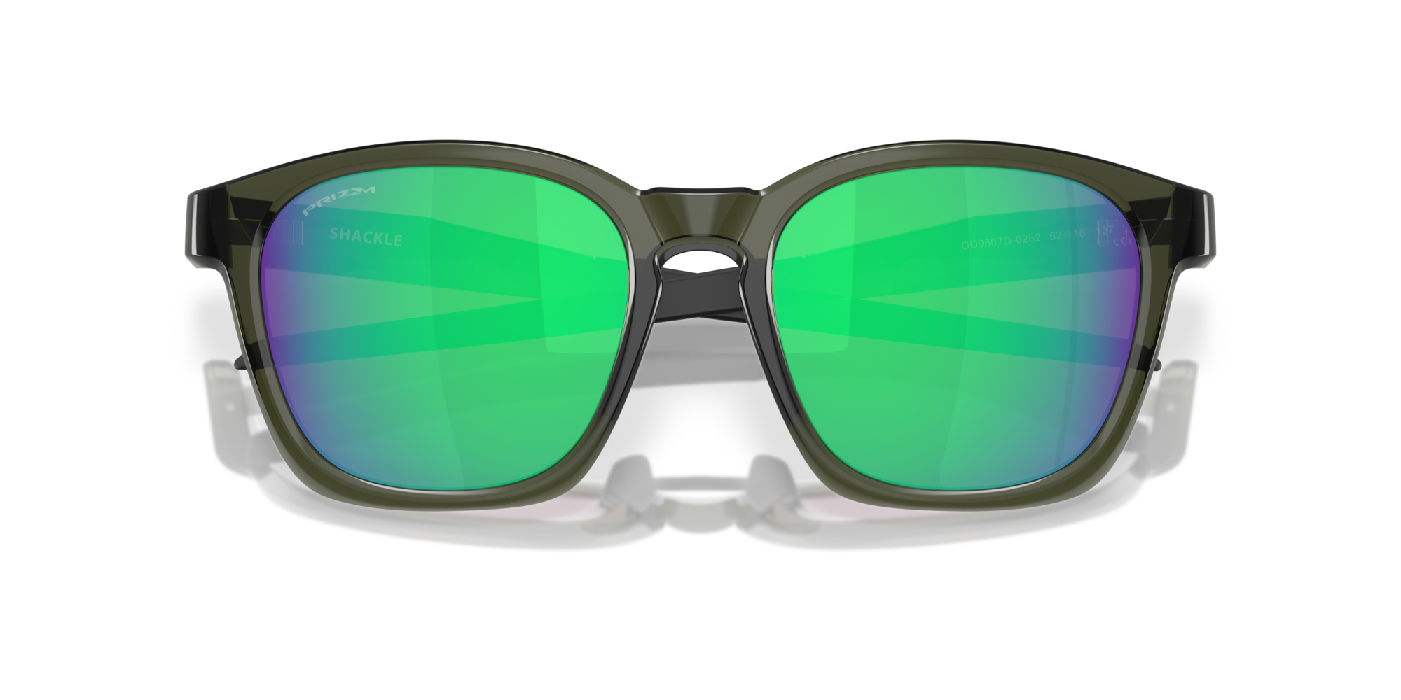 Oakley Shackle Sunglasses with Olive Ink Frame and Prizm Jade