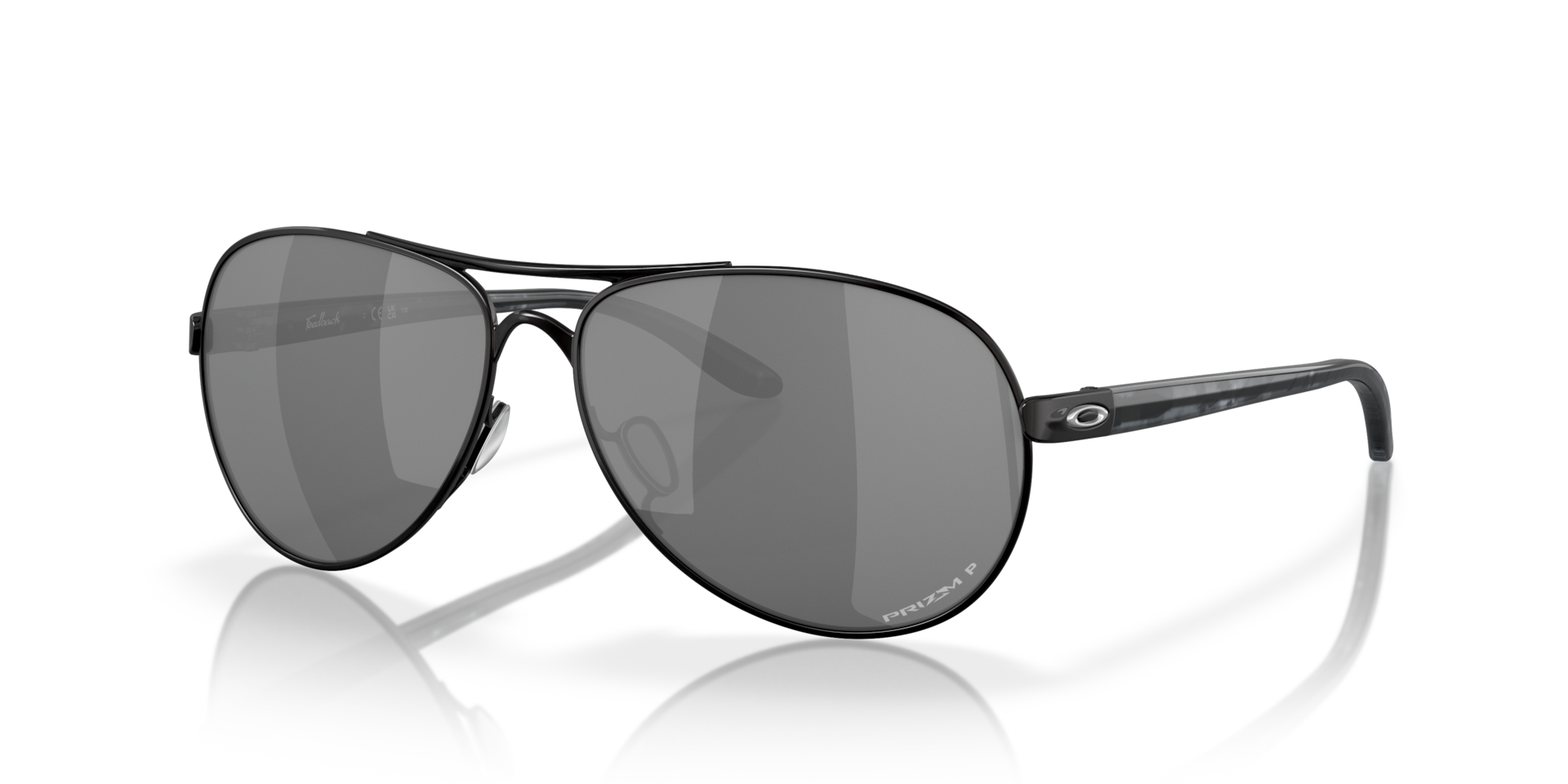 Black Oakley Aviator Sunglasses with Gradient Lenses Split Time Prizm Grey Gradient Lenses, Velvet Black Frame  main image 2