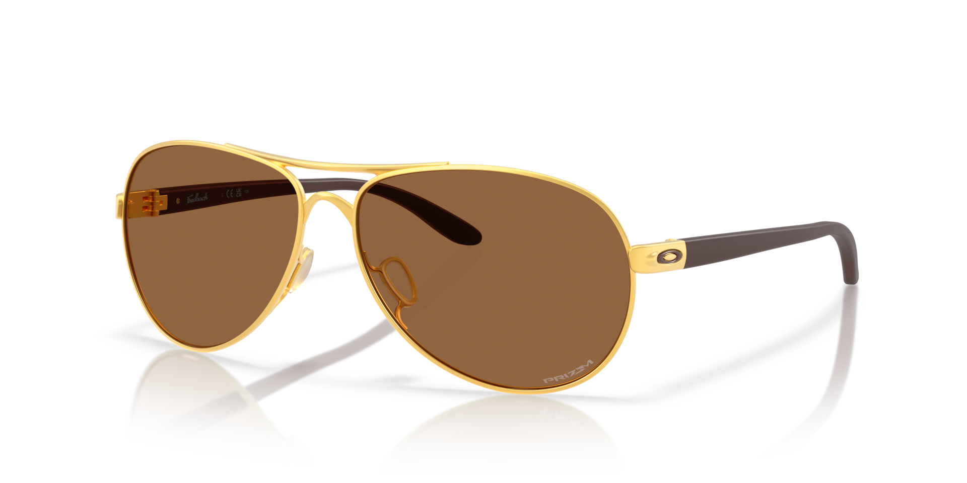 Feedback Prizm Bronze Lenses, Satin Gold Frame Sunglasses  display picture 3