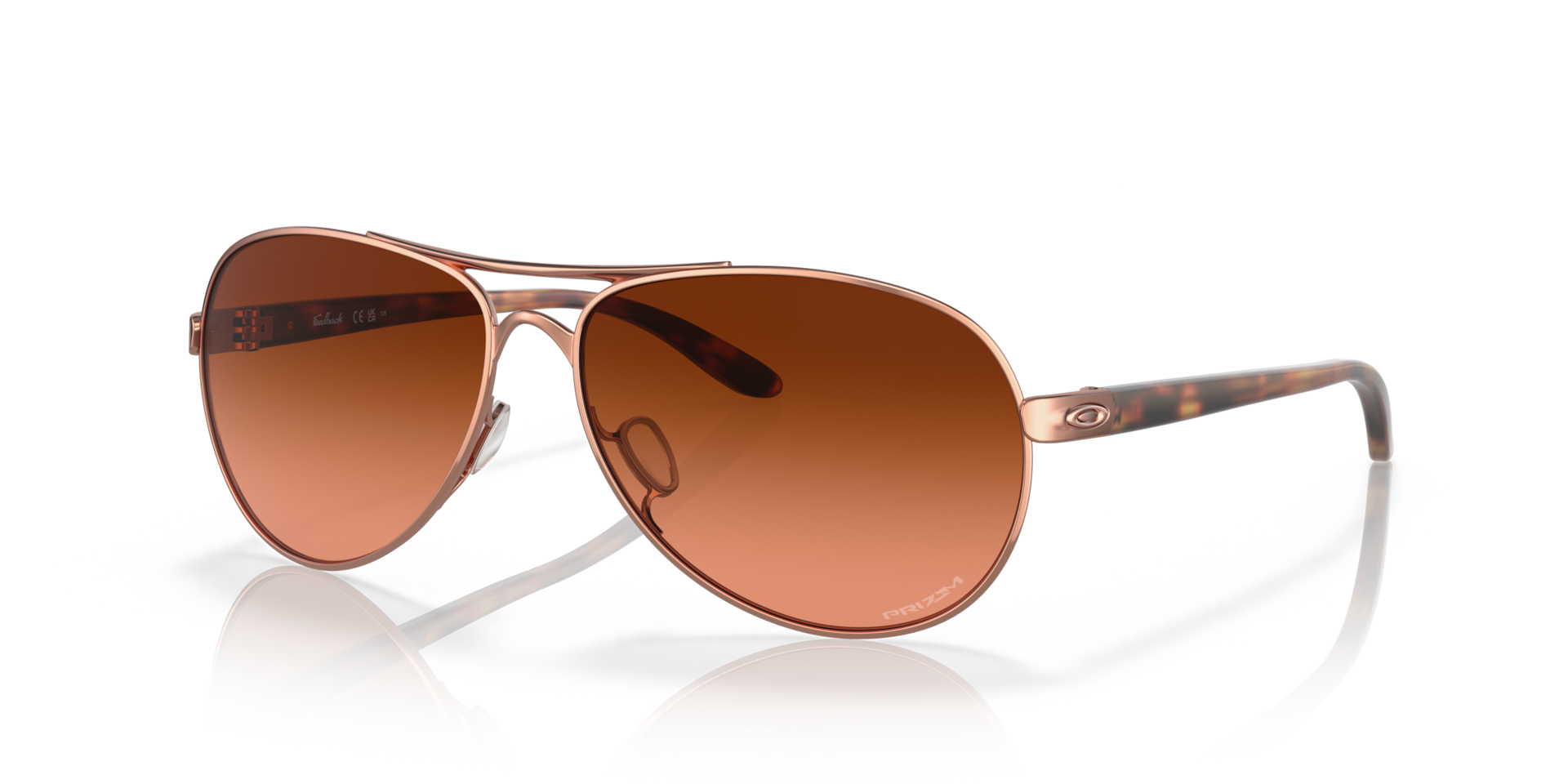 Feedback Prizm Brown Gradient Lenses, Rose Gold Frame  display picture 3